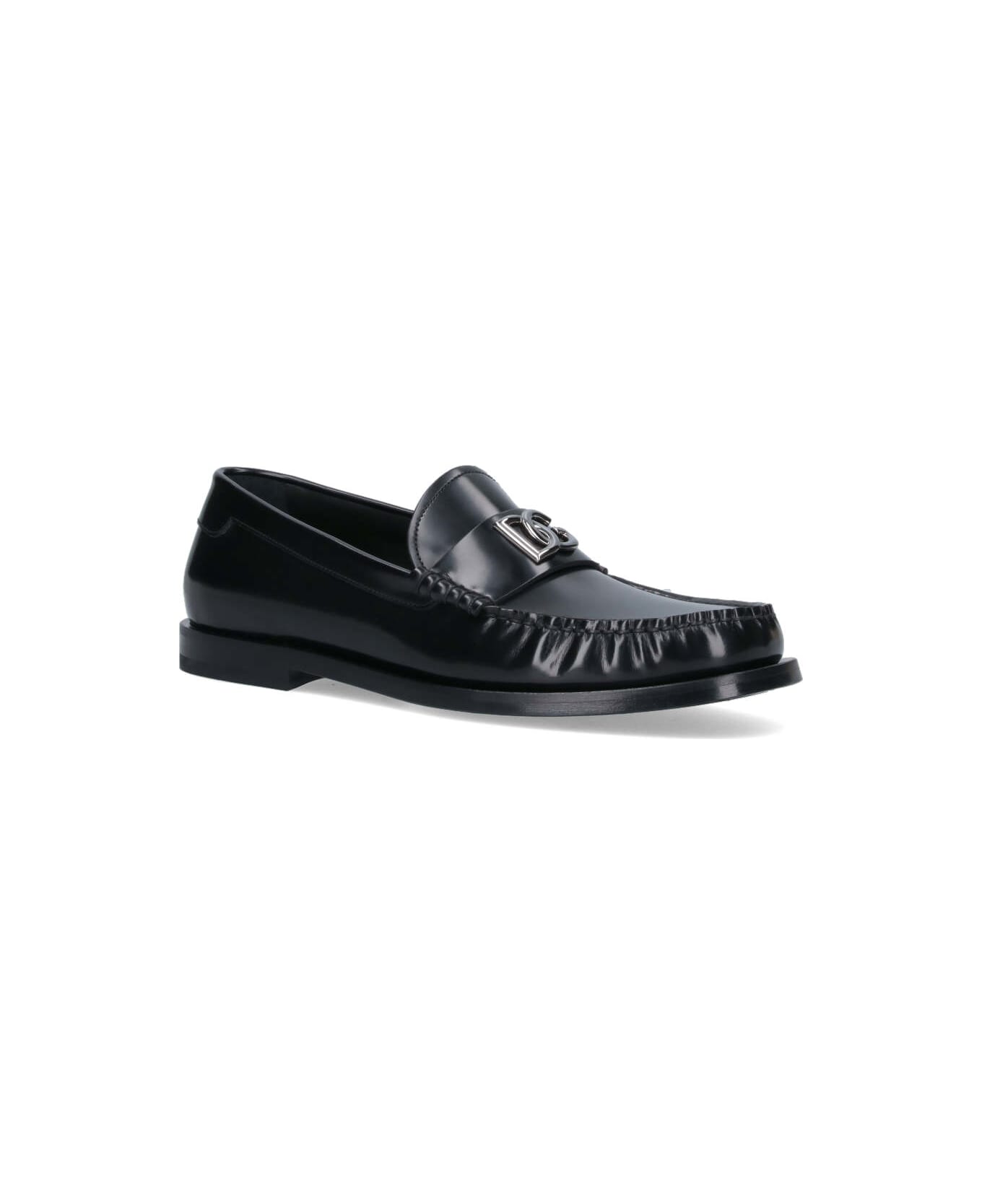 Dolce & Gabbana 'dg' Loafers - Black  
