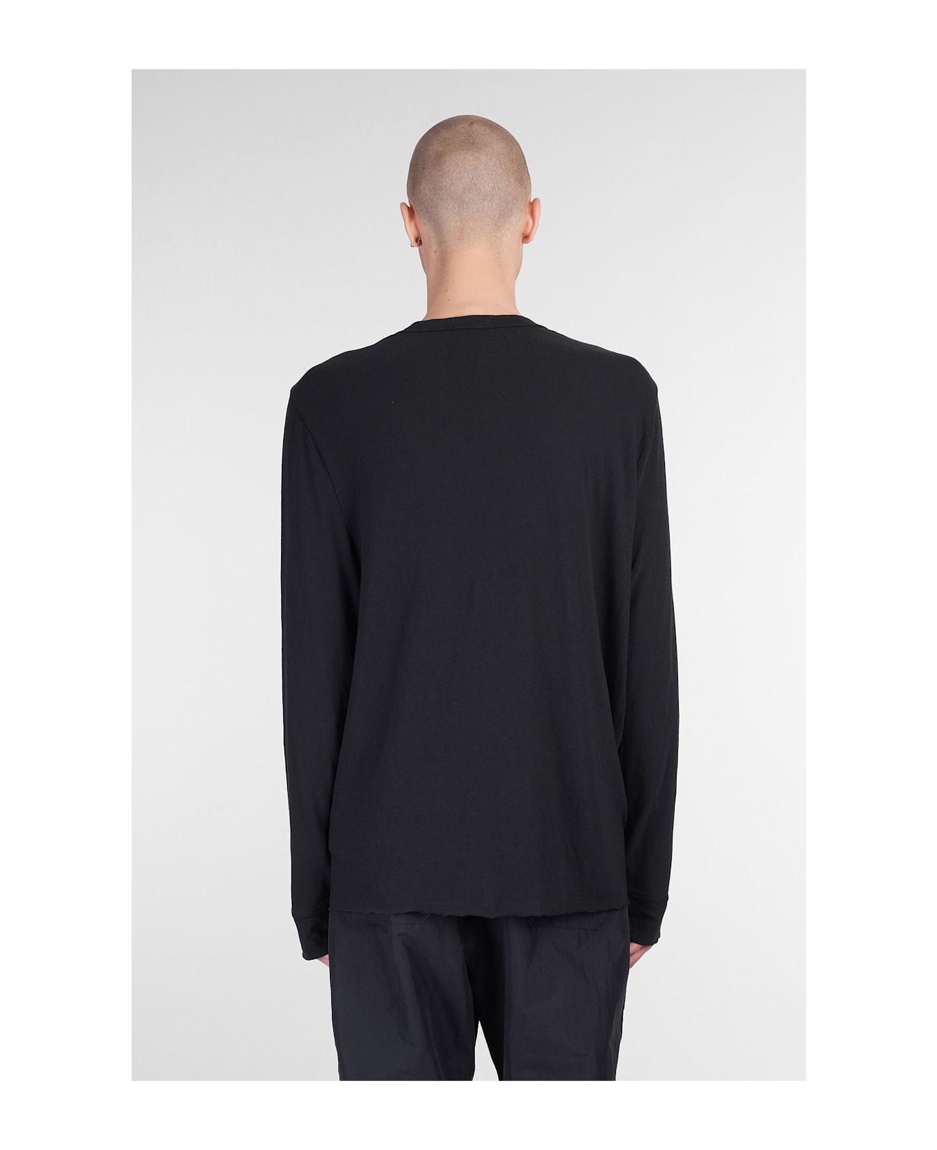 James Perse Polo In Black Cotton - black