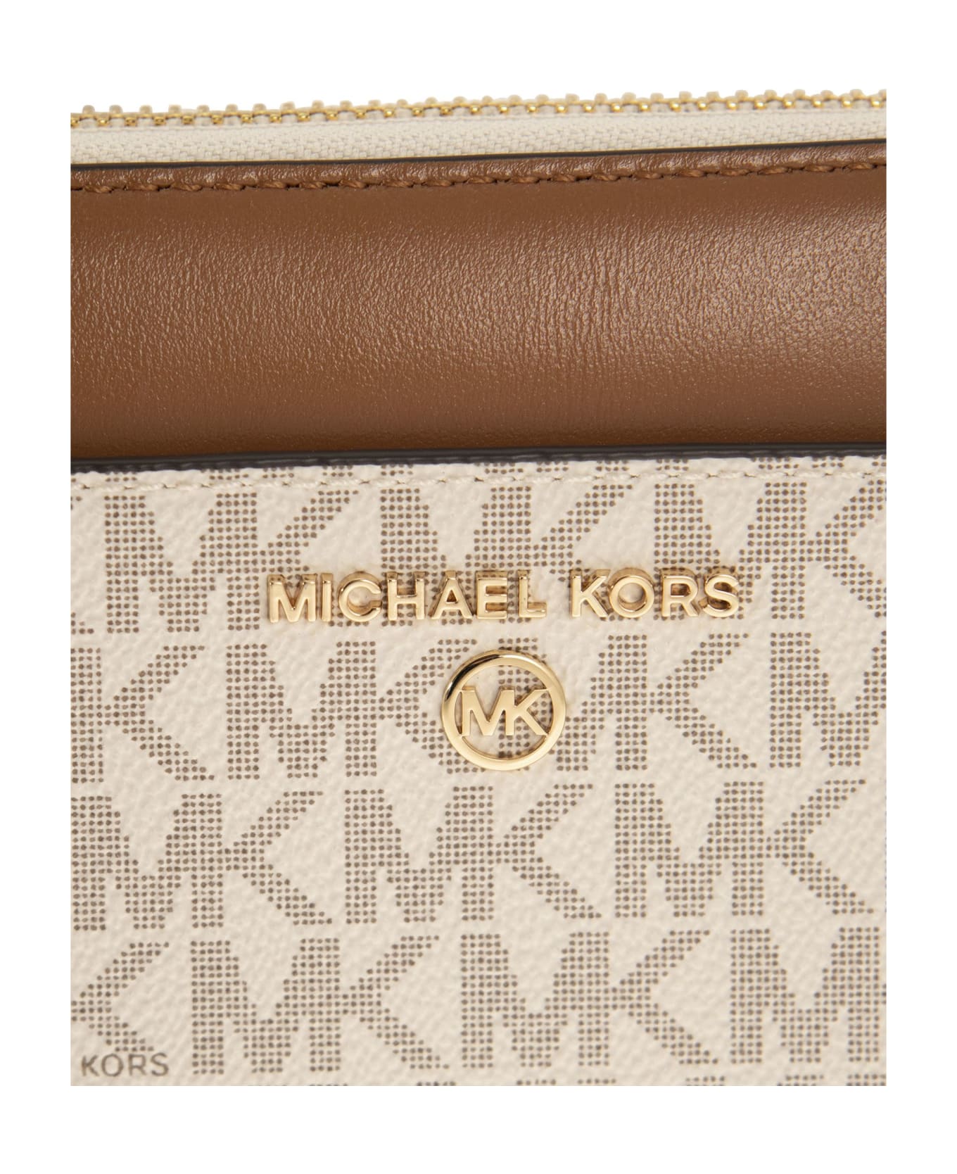 MICHAEL Michael Kors Continental Wallet With Printed Canvas - Vanilla 財布