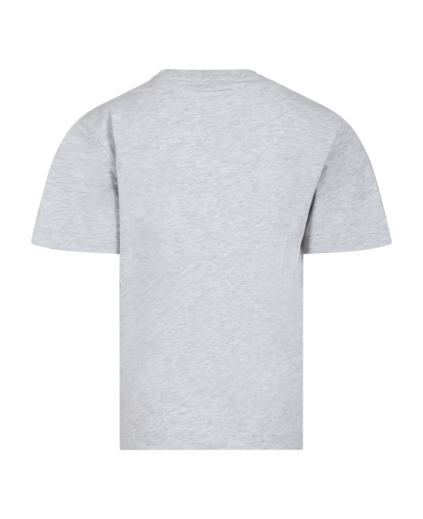 MSGM Grey T-shirt For Kids With Logo - Grigio chiaro