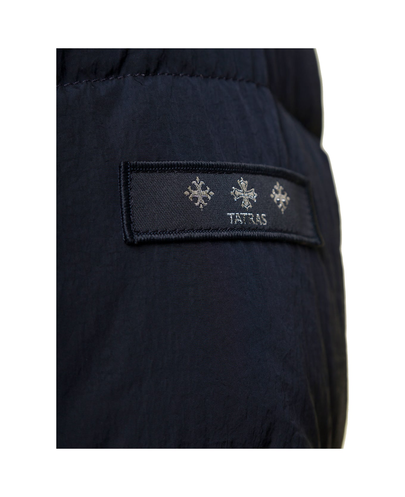 TATRAS 'sinami' Blue Down Jacket With Logo Patch In Nylon Man - Navy