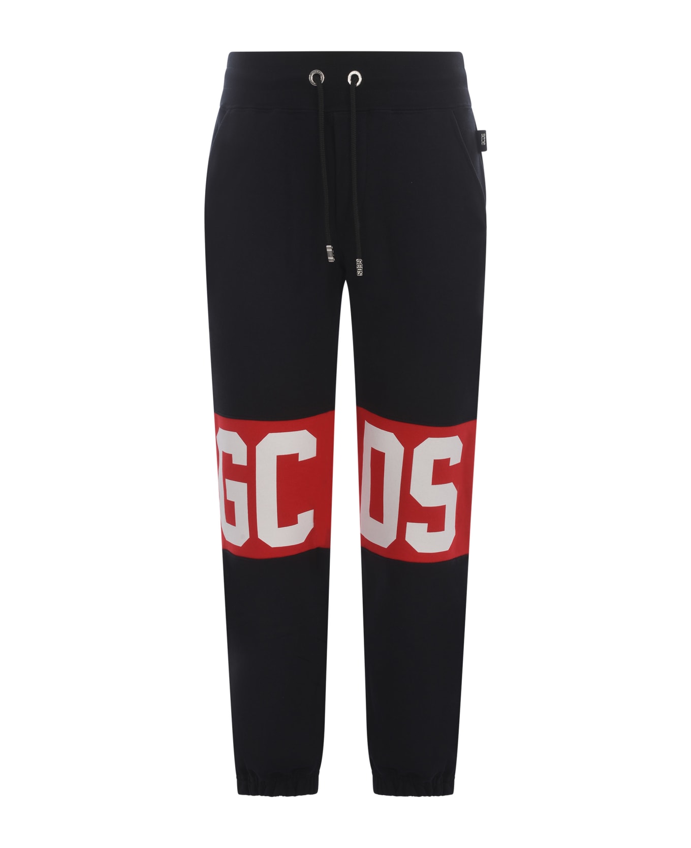 GCDS Trousers Gcds "bande Logo" In Cotton - Nero スウェットパンツ