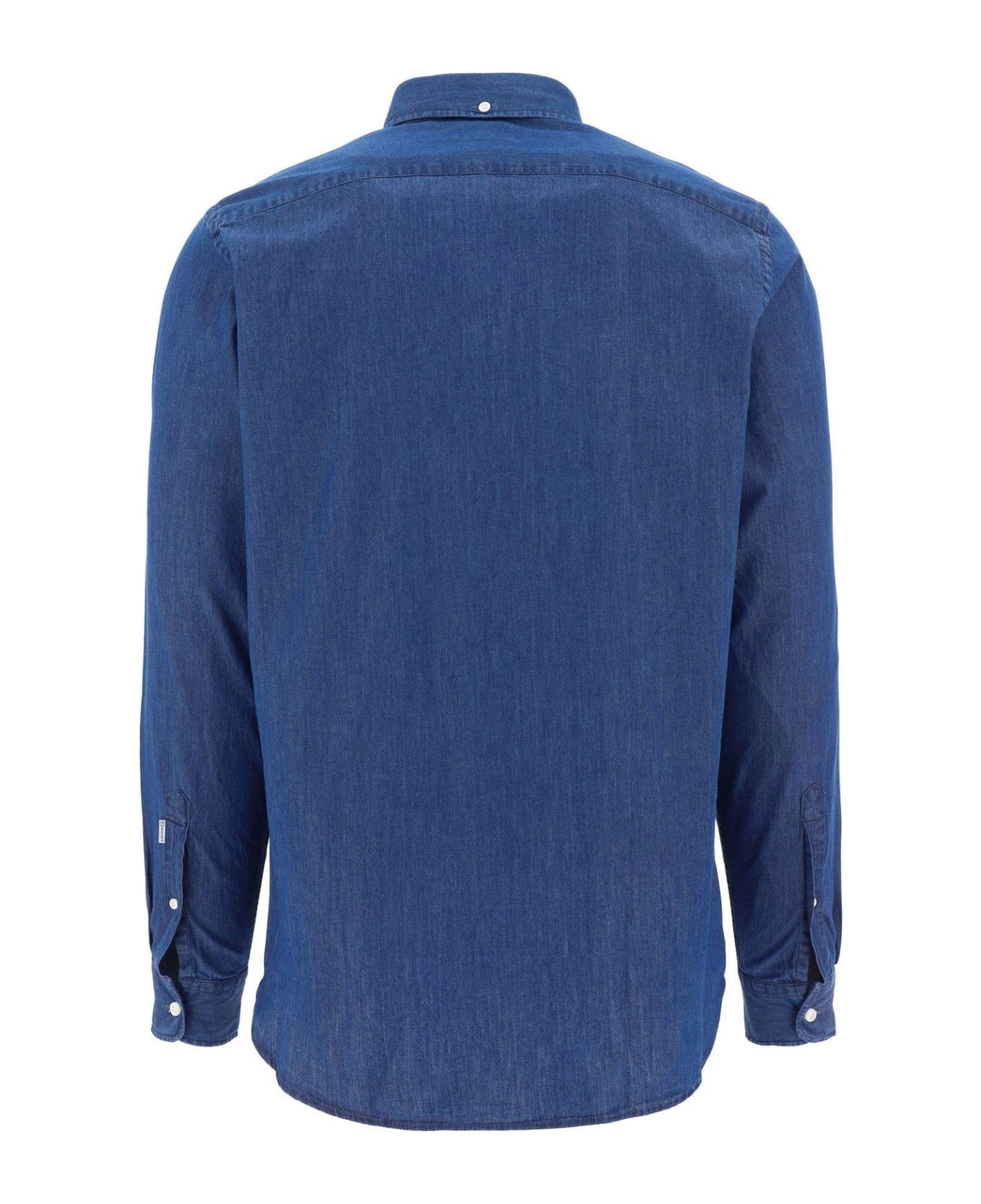 Woolrich Buttoned Long-sleeved Shirt - Light Indigo