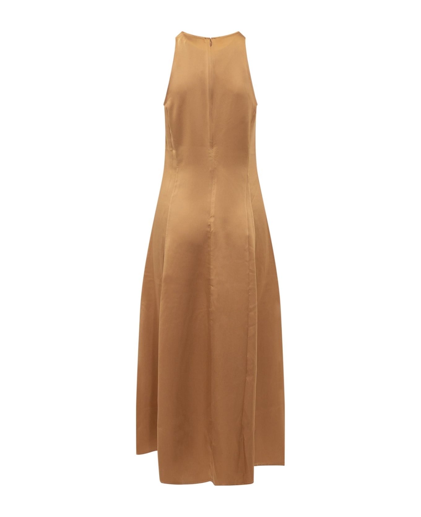 Loulou Studio Silk Dress - CAMEL