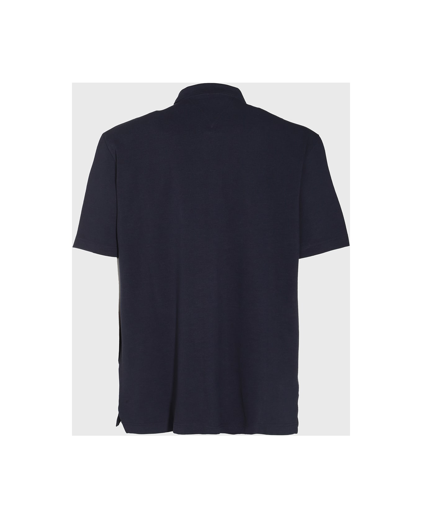 Bottega Veneta Black Cotton Polo Shirt - ABYSS MELANGE