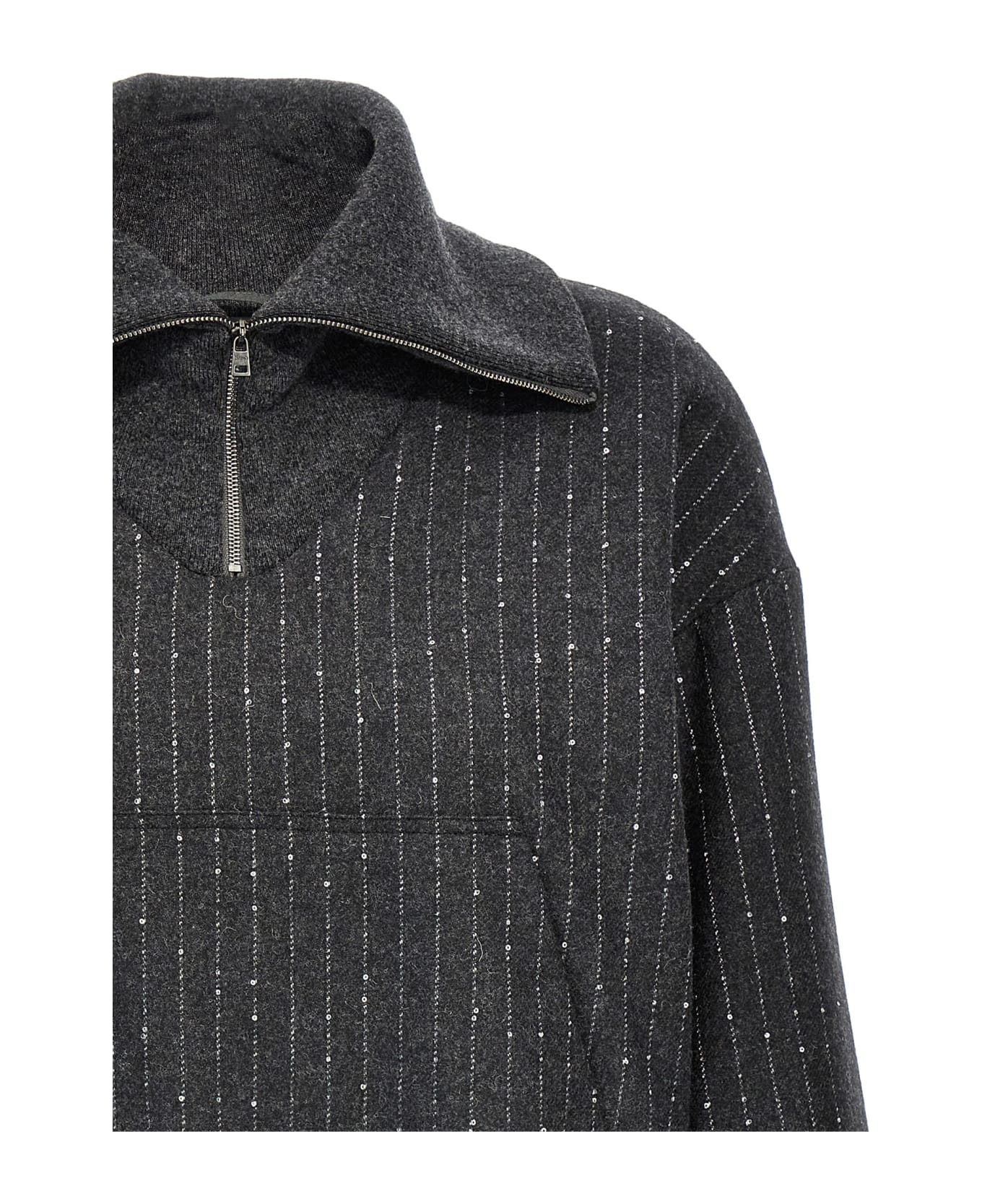 その他 HERNO FW24 Sequin half-zip sweatshirt (GI000264D33419 9480) Herno Sequin Half-zip Sweatshirt | italist