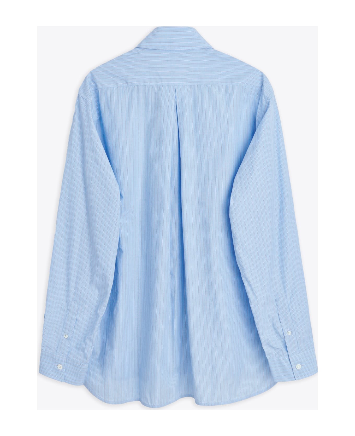 Sunflower #1203 Sky blue striped poplin shirt with long sleeves - Please Shirt - Blu chiaro
