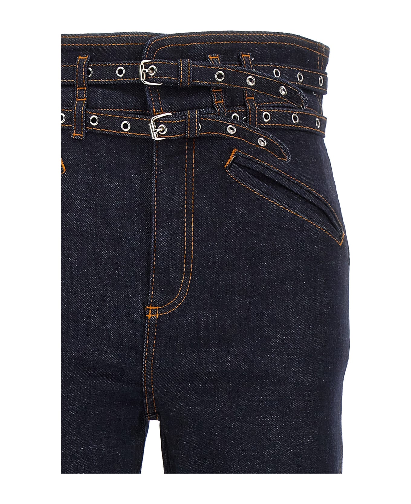 Philosophy di Lorenzo Serafini Double Belt Detail Jeans - Blue