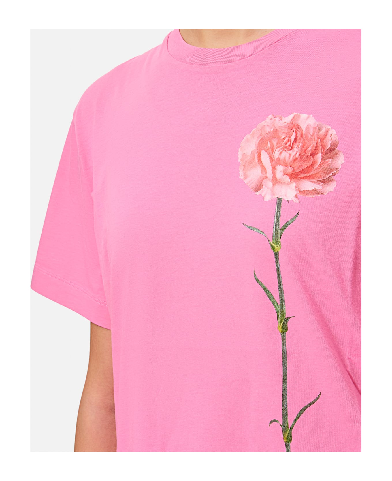 Simone Rocha Carnation Print T-shirt - Pink