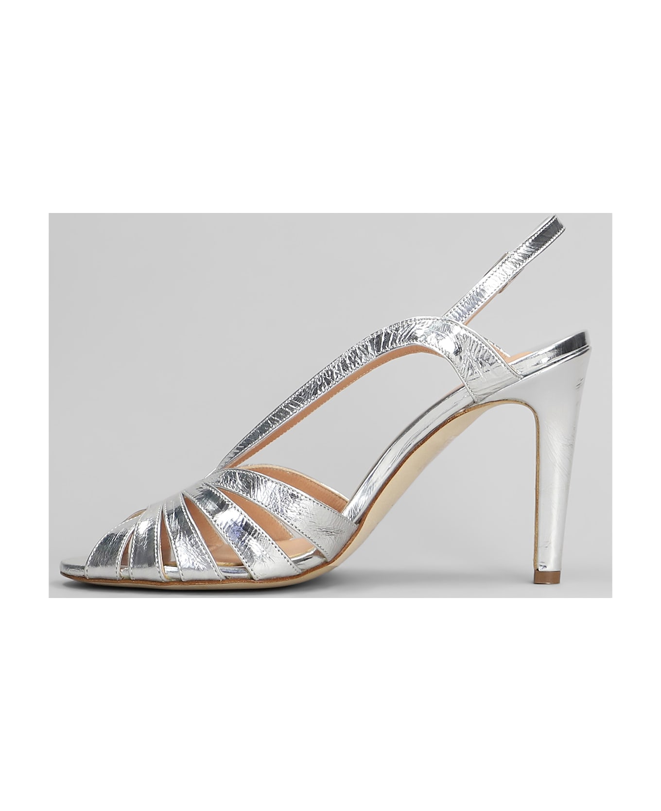 The Seller Sandals In Silver Leather - silver サンダル