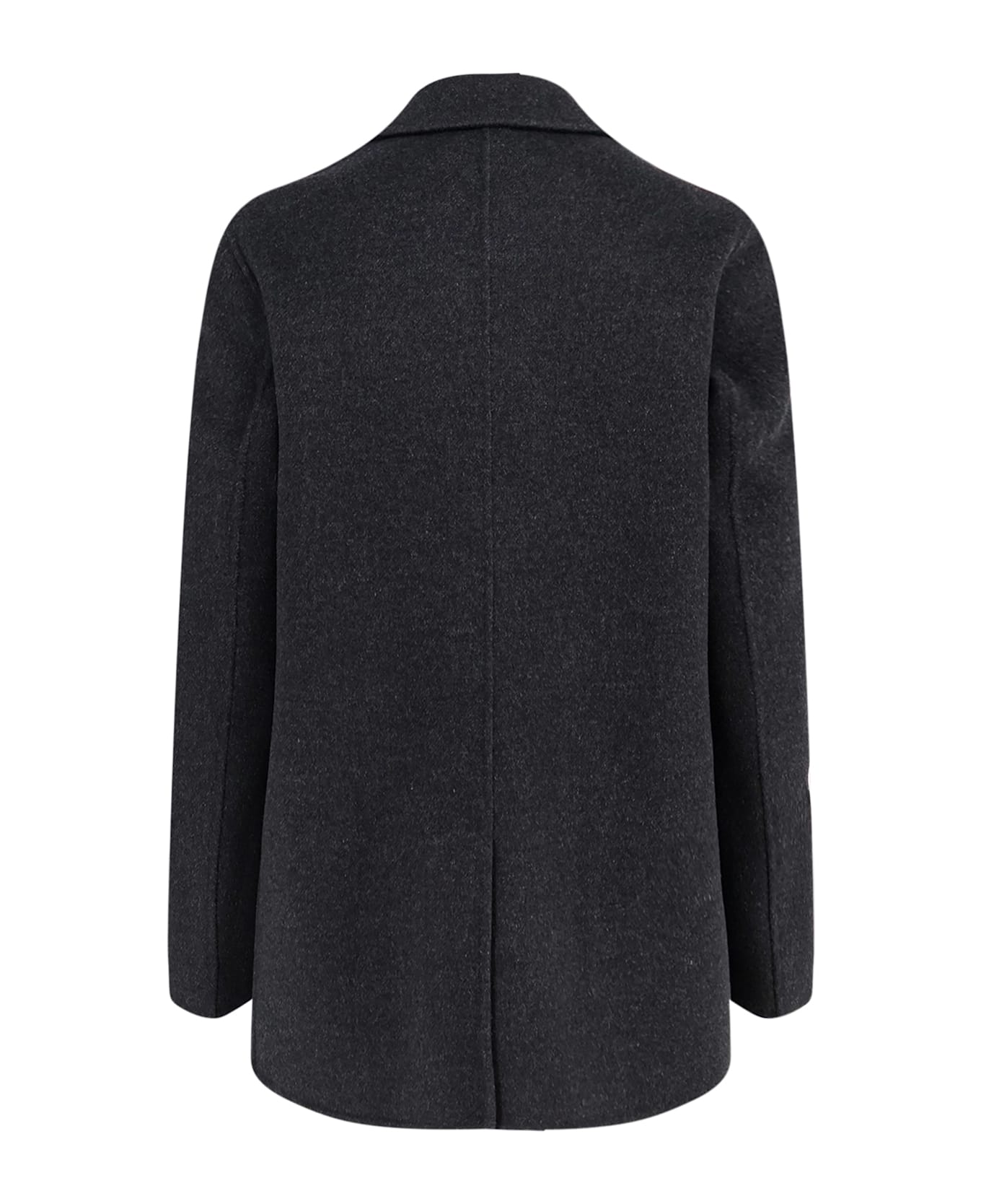 Paltò Ariella Double-breasted Wool Coat - Anthracite