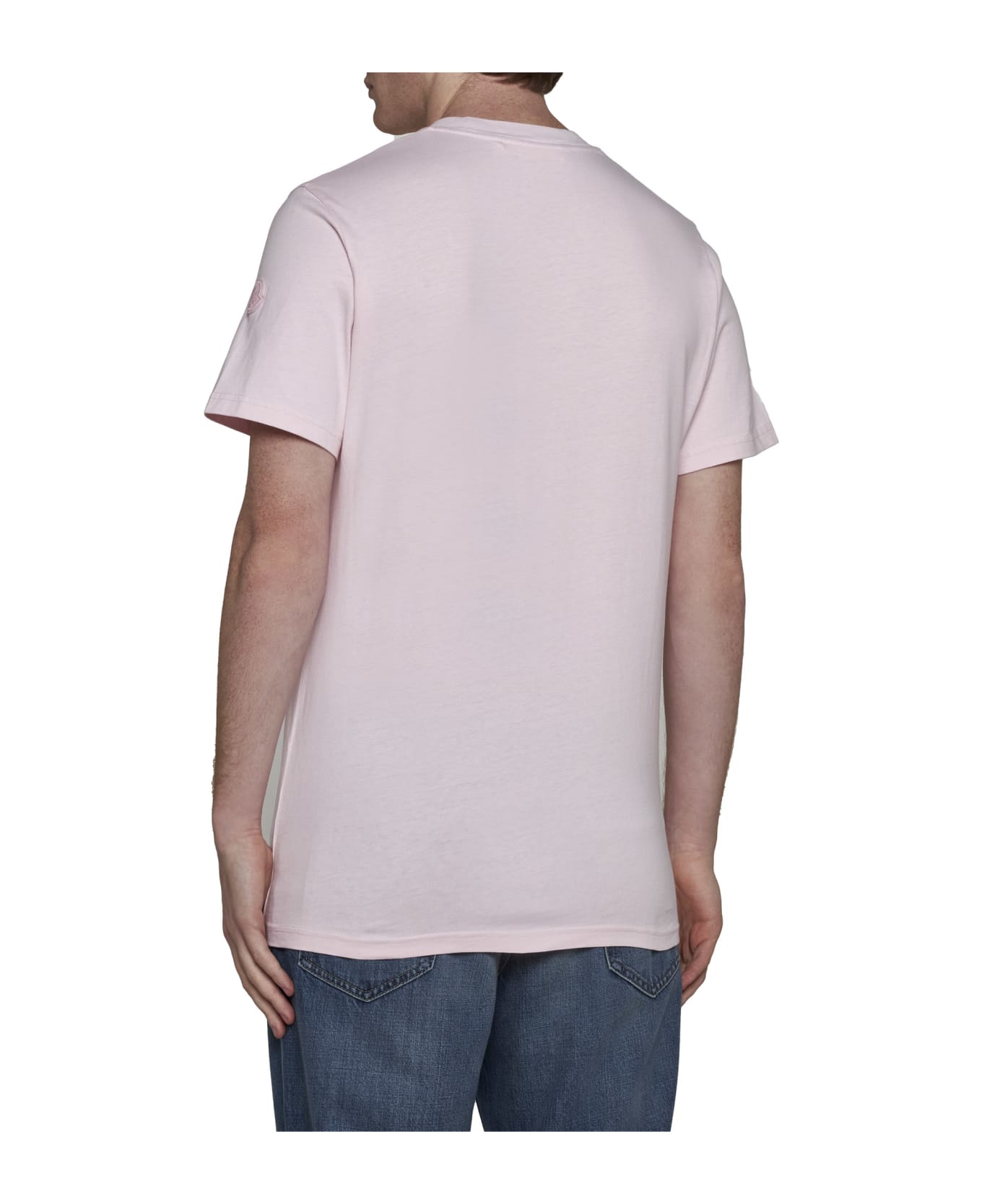 Moncler Ss Cotton T-shirt - Light pink