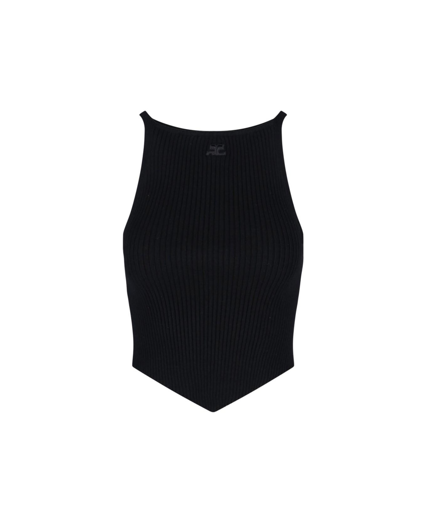 Courrèges 'pointy' Tank Top - Black トップス
