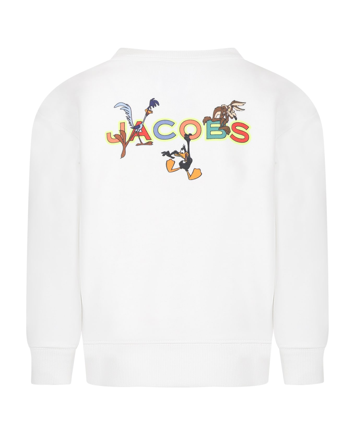 Marc Jacobs White Sweatshirt For Boy With Print And Logo - White
