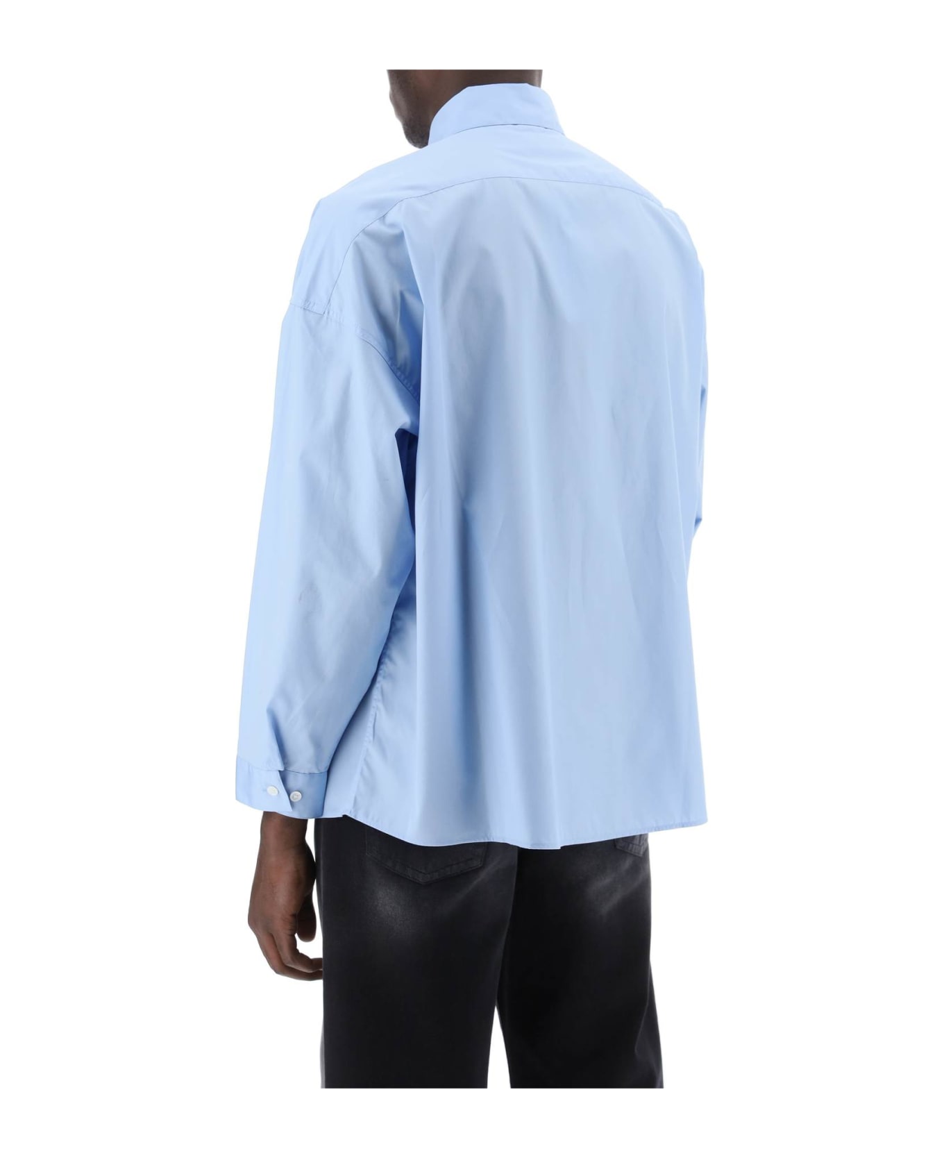 Marni Boxy Shirt With Italian Collar - Azzurro