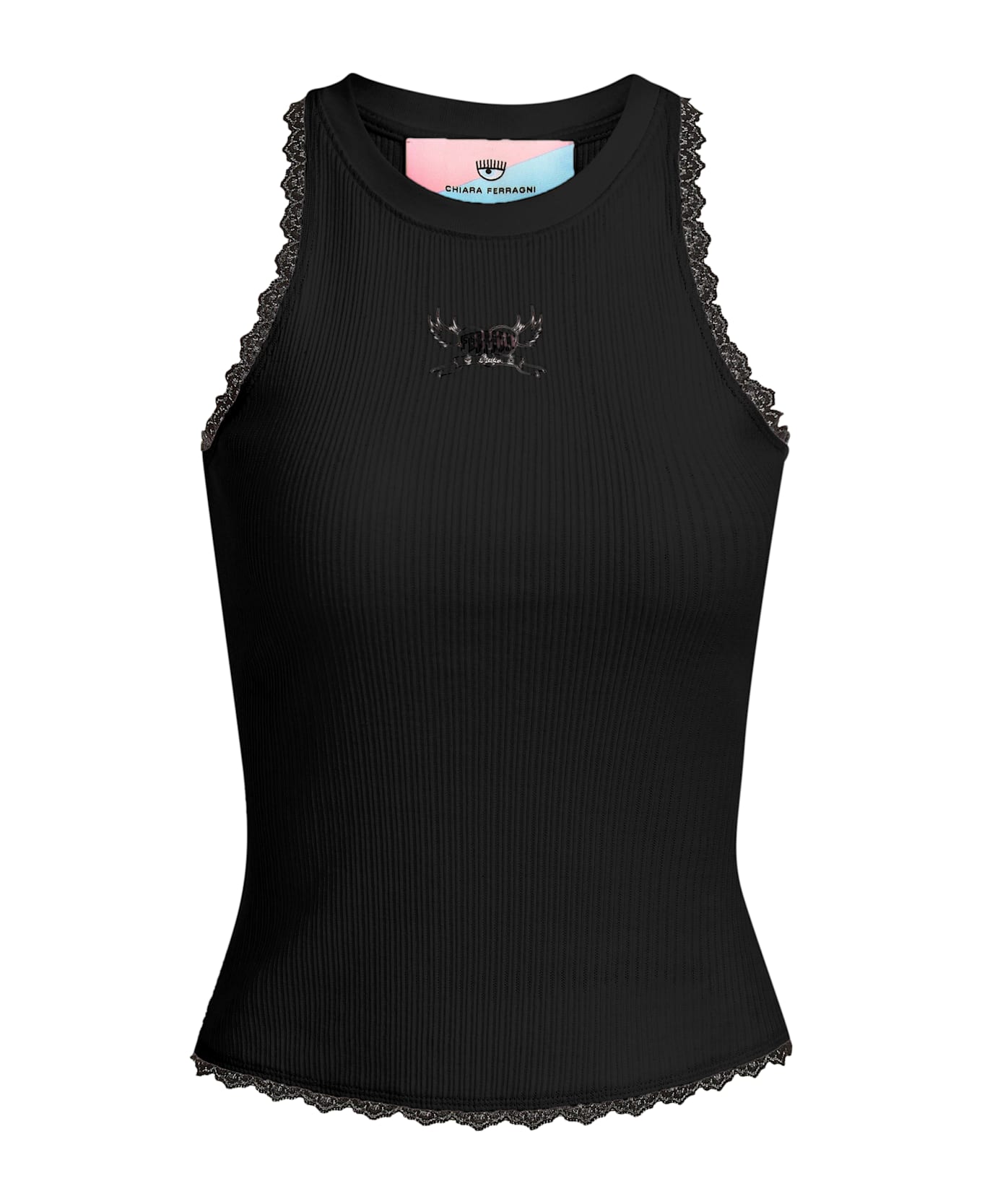 Chiara Ferragni Black Tank T-shirt - Black