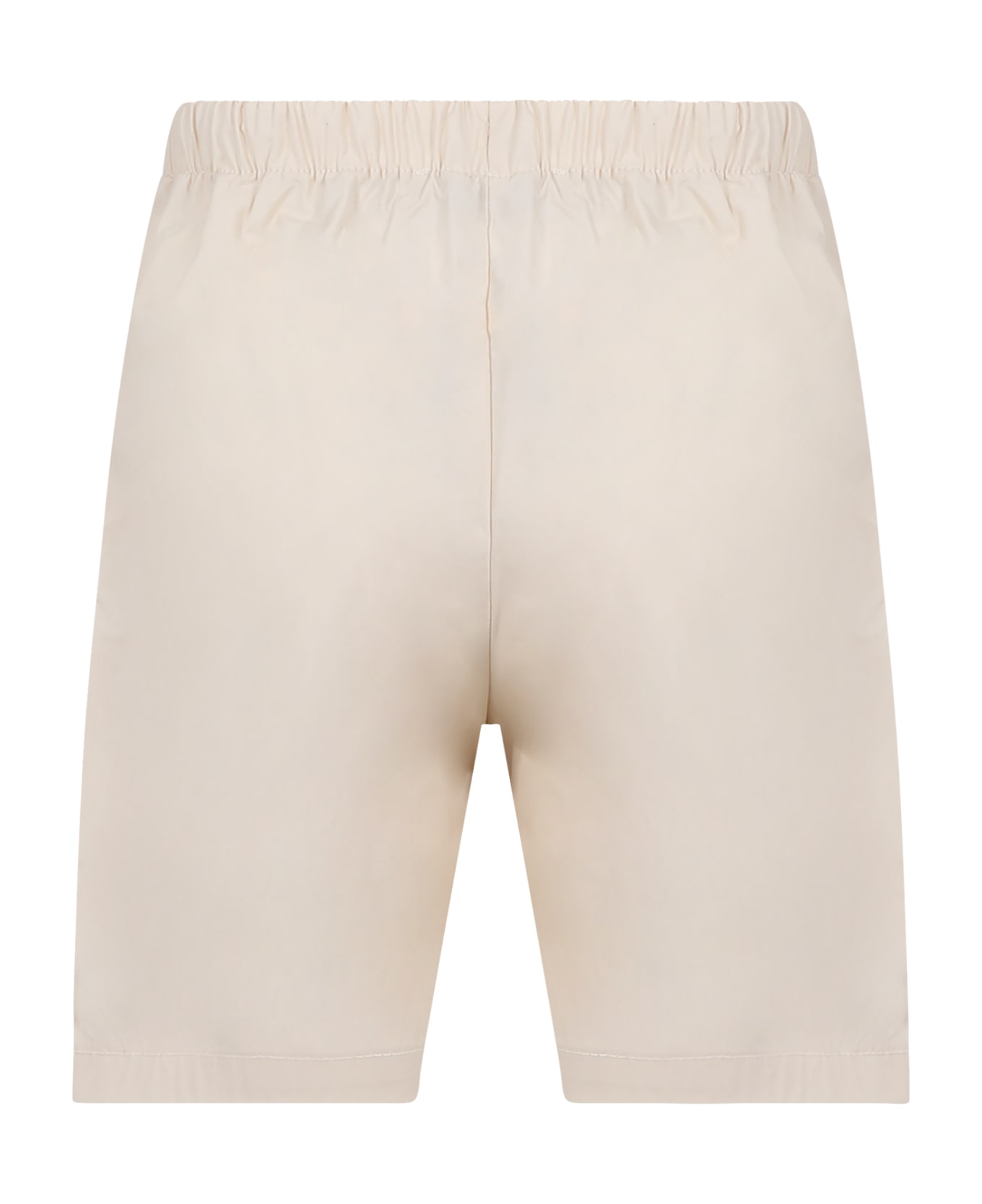 MSGM Ivory Shorts For Boy With Logo - Ivory ボトムス