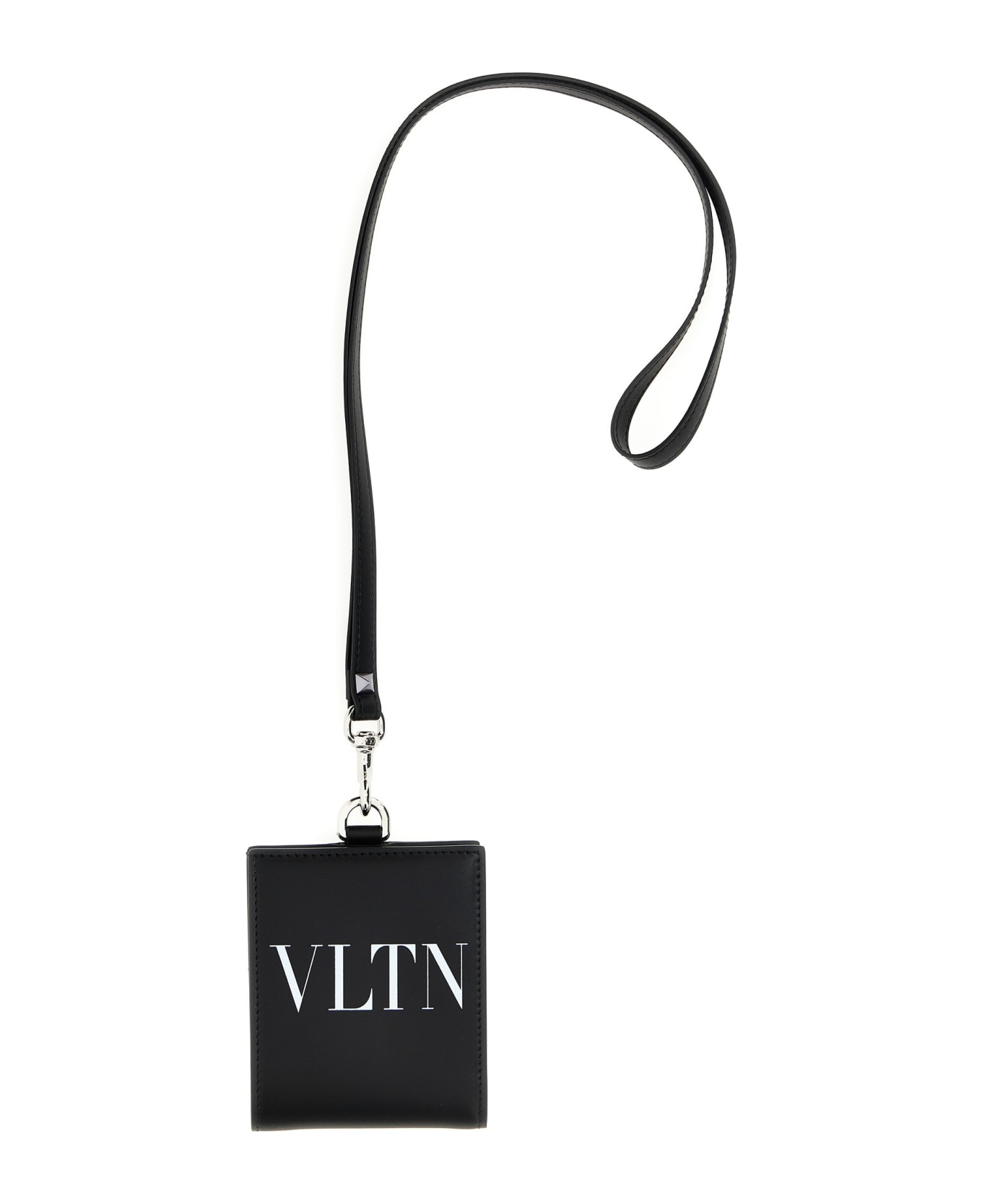 Valentino Garavani Vltn Wallet With Crossbody Strap - White/Black