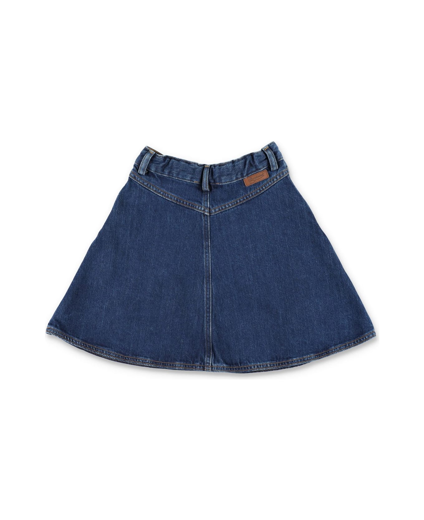 Bonpoint Gingia Denim Skirt