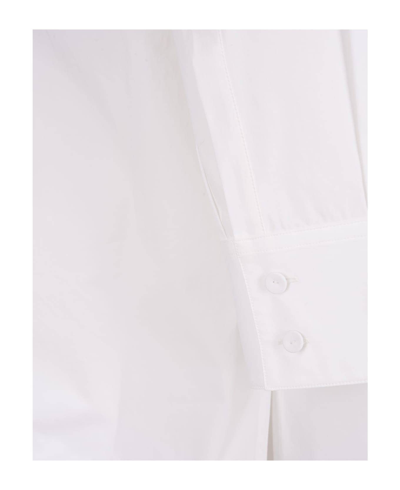 Jil Sander White Cotton Voluminous Shirt - White