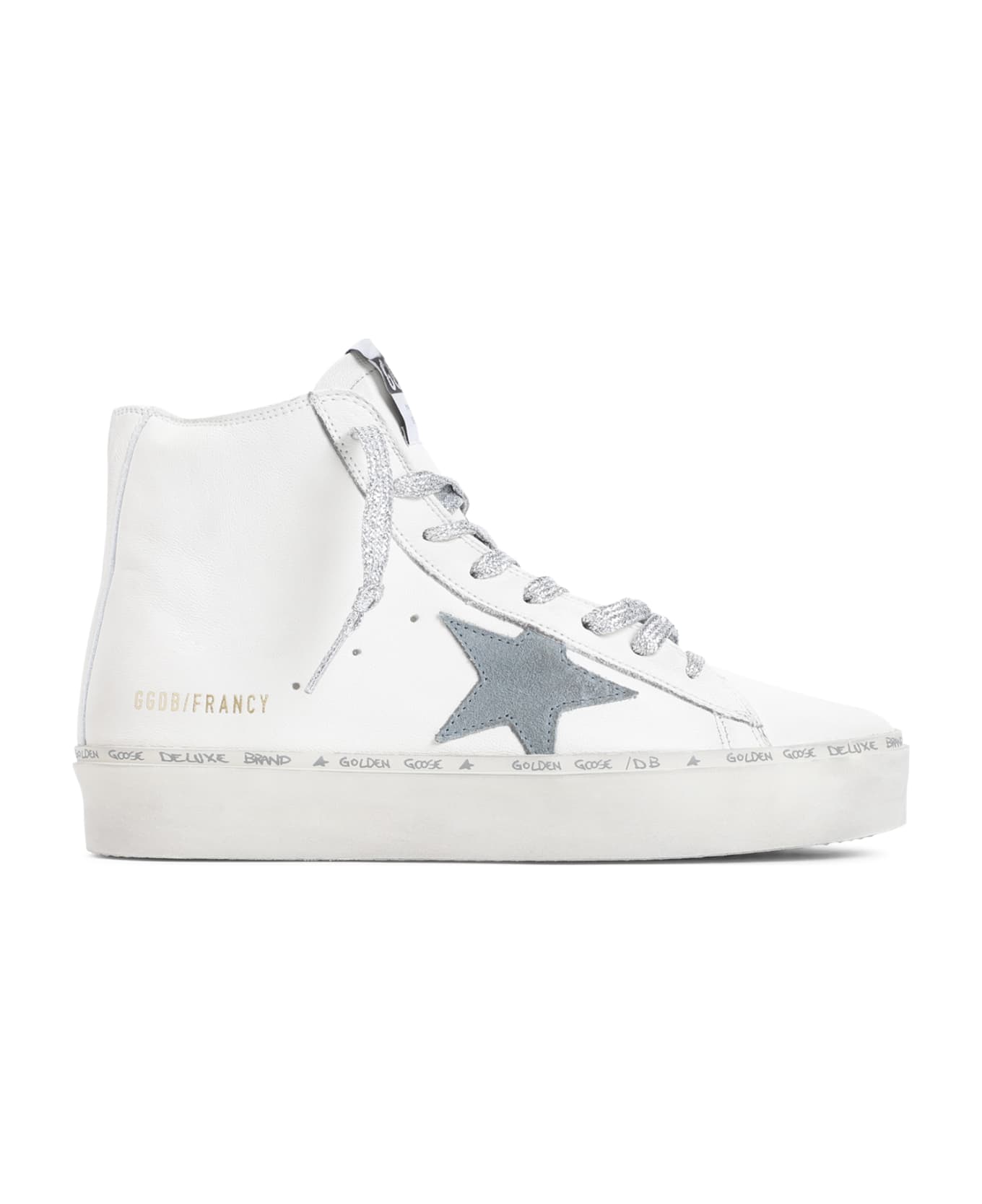 Golden Goose Hi Francy Sneakers - White Silver Blue