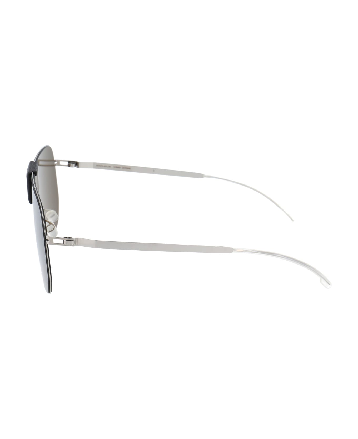 Mykita Cayenne Sunglasses - 351 MH22 Pitch Black/Shiny Silver Silver Flash Shield