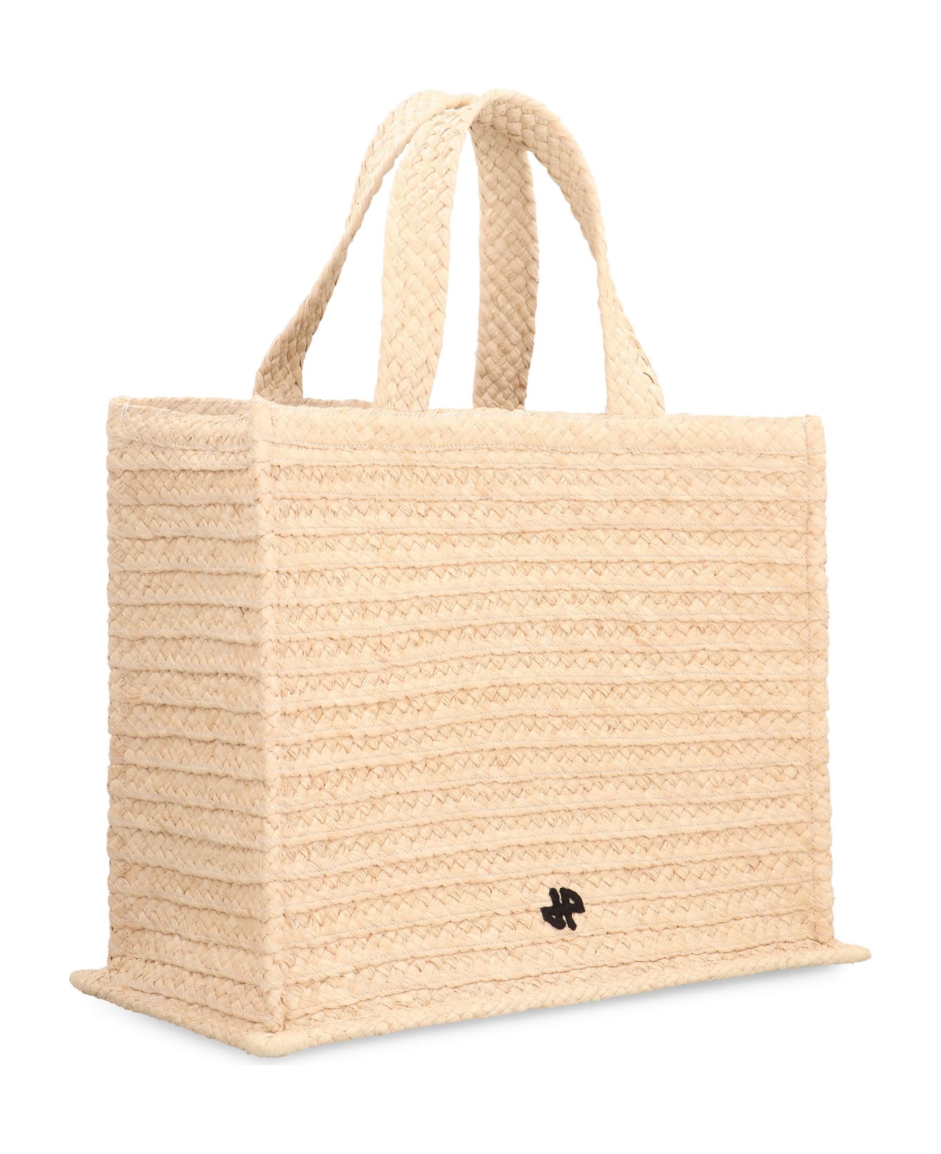 Patou Jp Raffia Tote Bag - panna