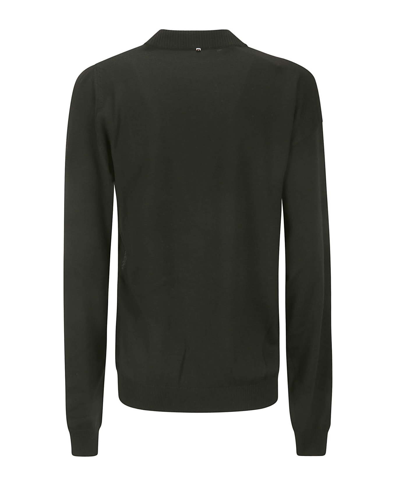 SportMax Black Virgin Wool Sweater - BLACK