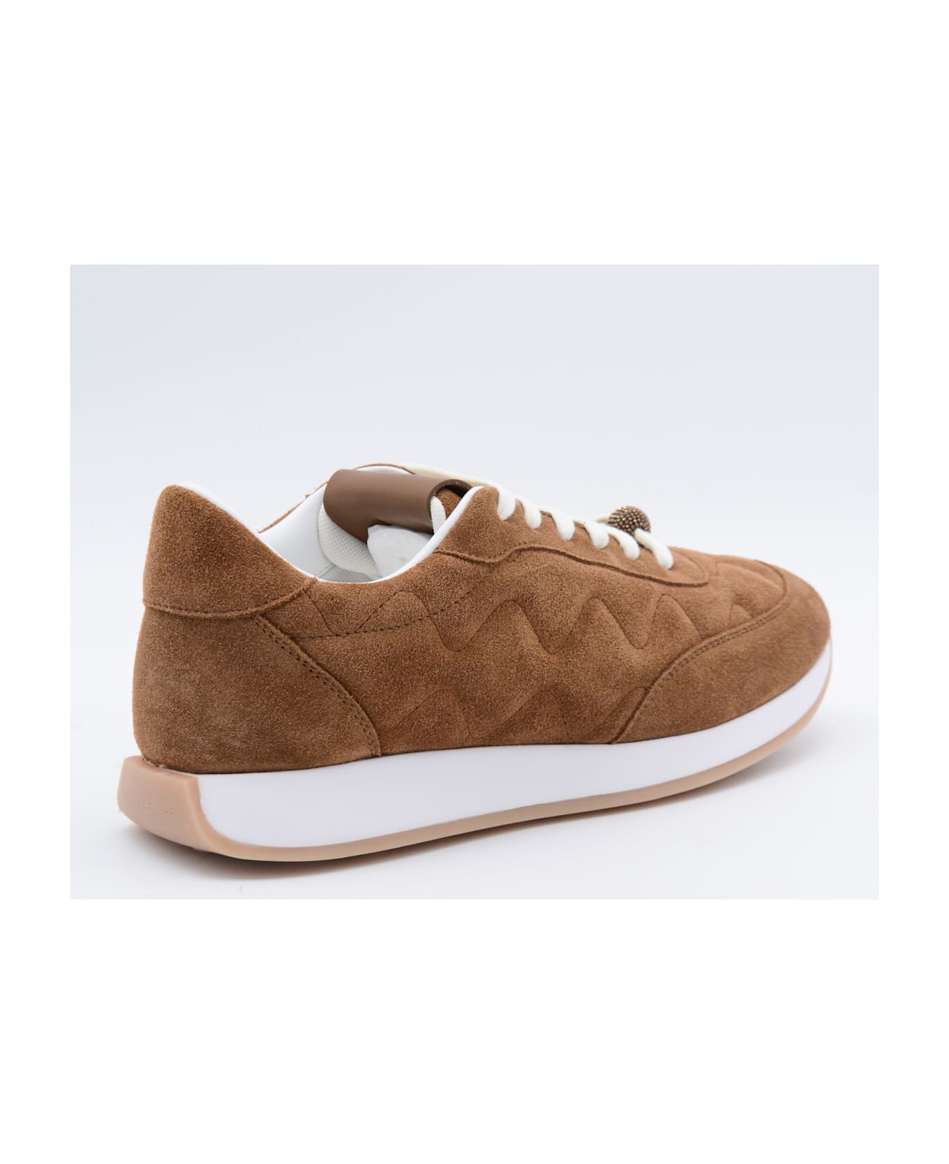 Fabiana Filippi Brown Leather Sneakers - VIMINI