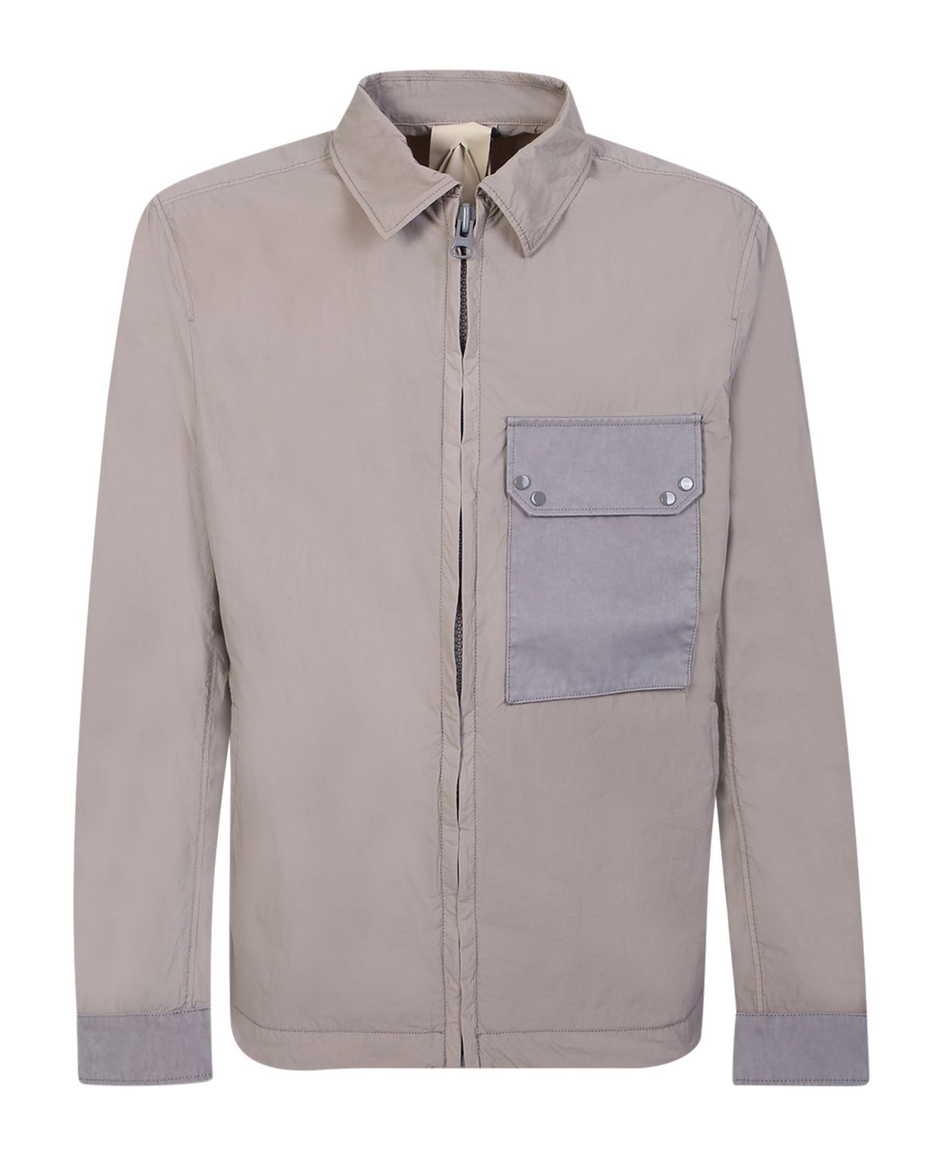 Ten C Zip-un Grey Shirt Jacket - Grey