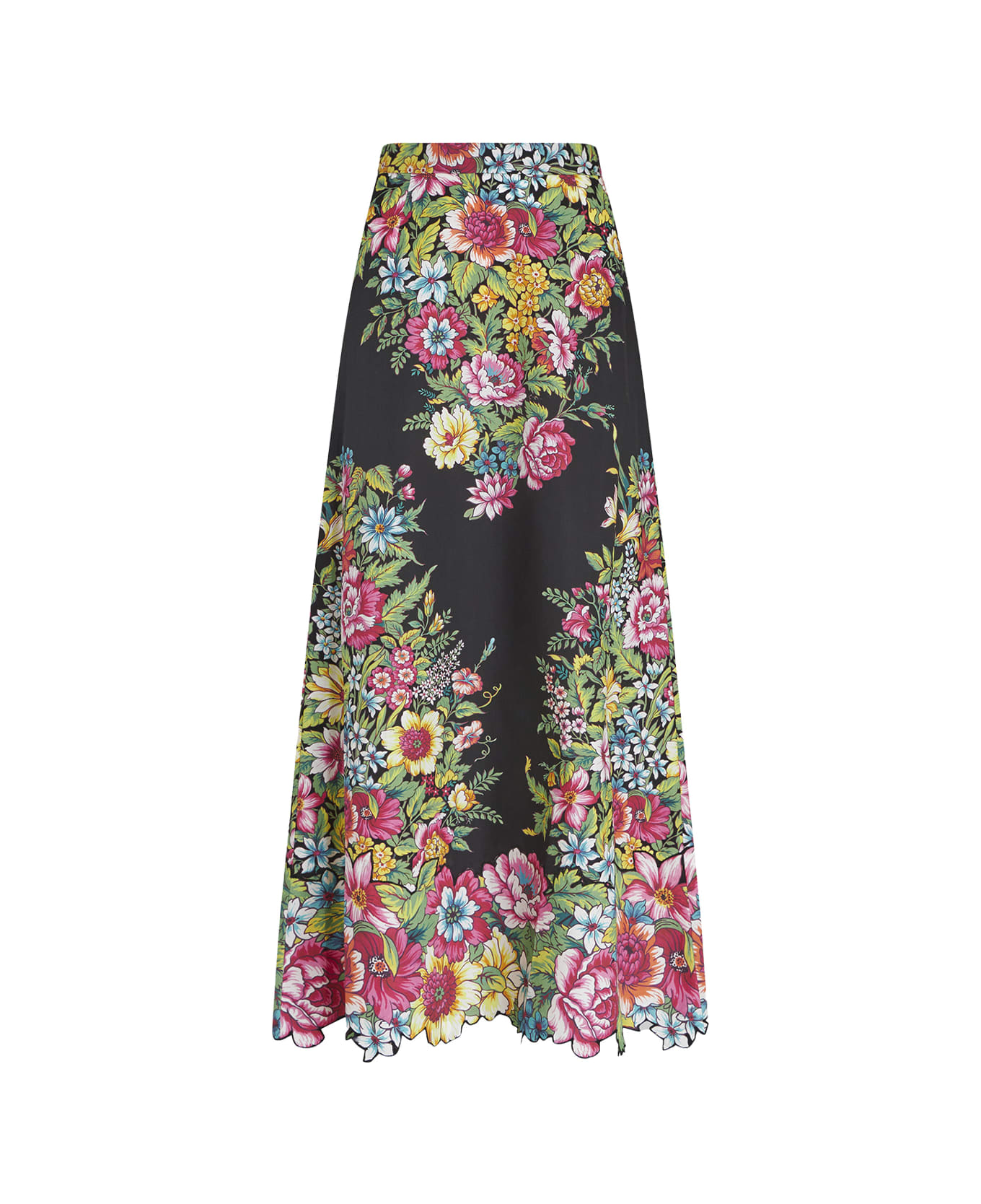 Etro Black Skirt With Bouquet Print - Black スカート
