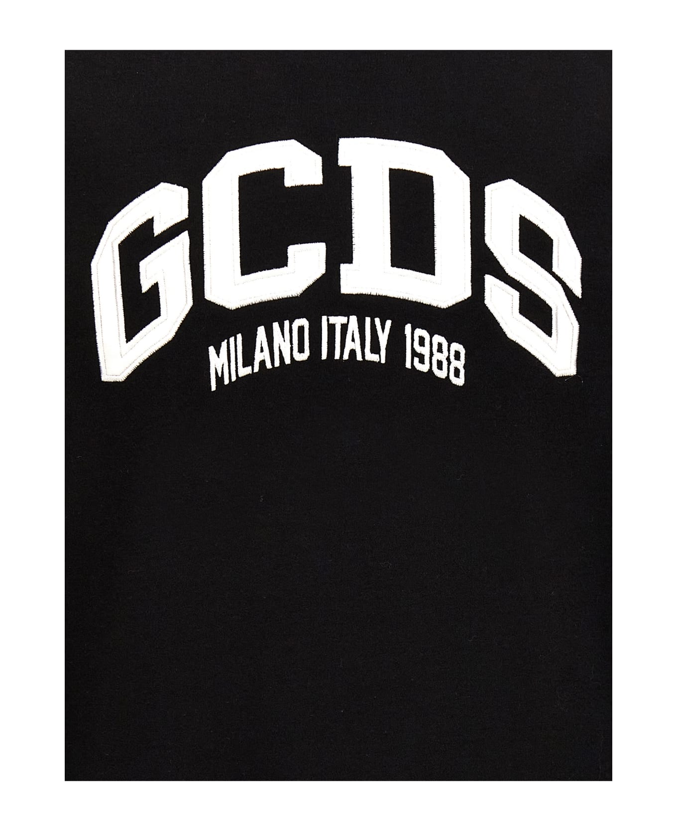 GCDS Logo Embroidery T-shirt - White/Black
