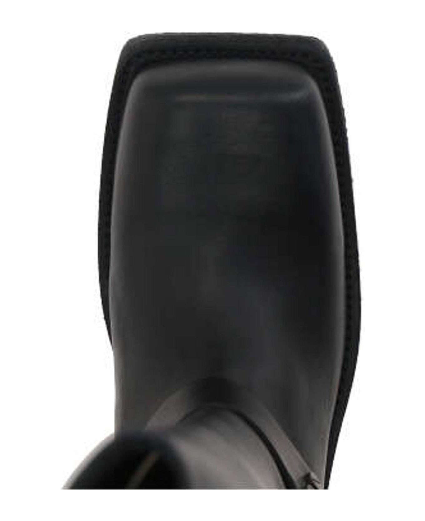 Acne Studios Square Toe Pull-on Boots - BLACK