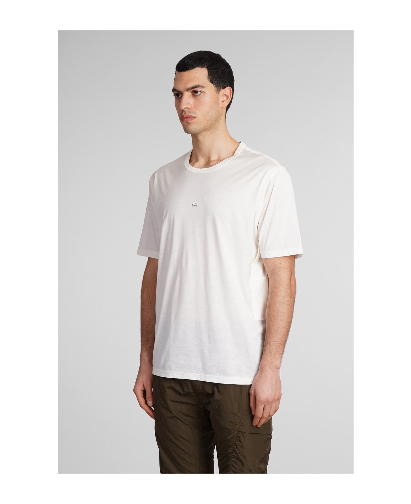 C.P. Company T-shirt In Beige Cotton - Gauze white