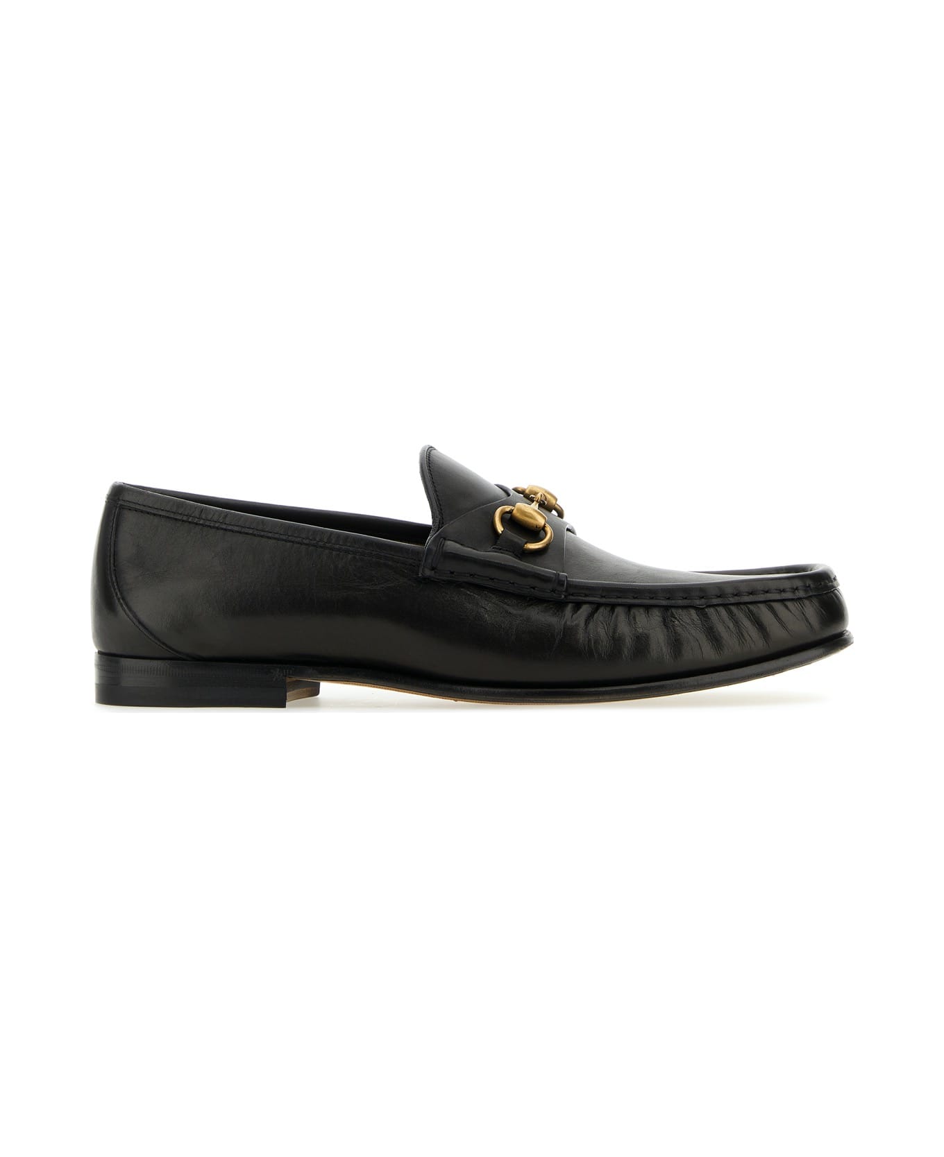 Gucci Black Leather Loafers - NERO
