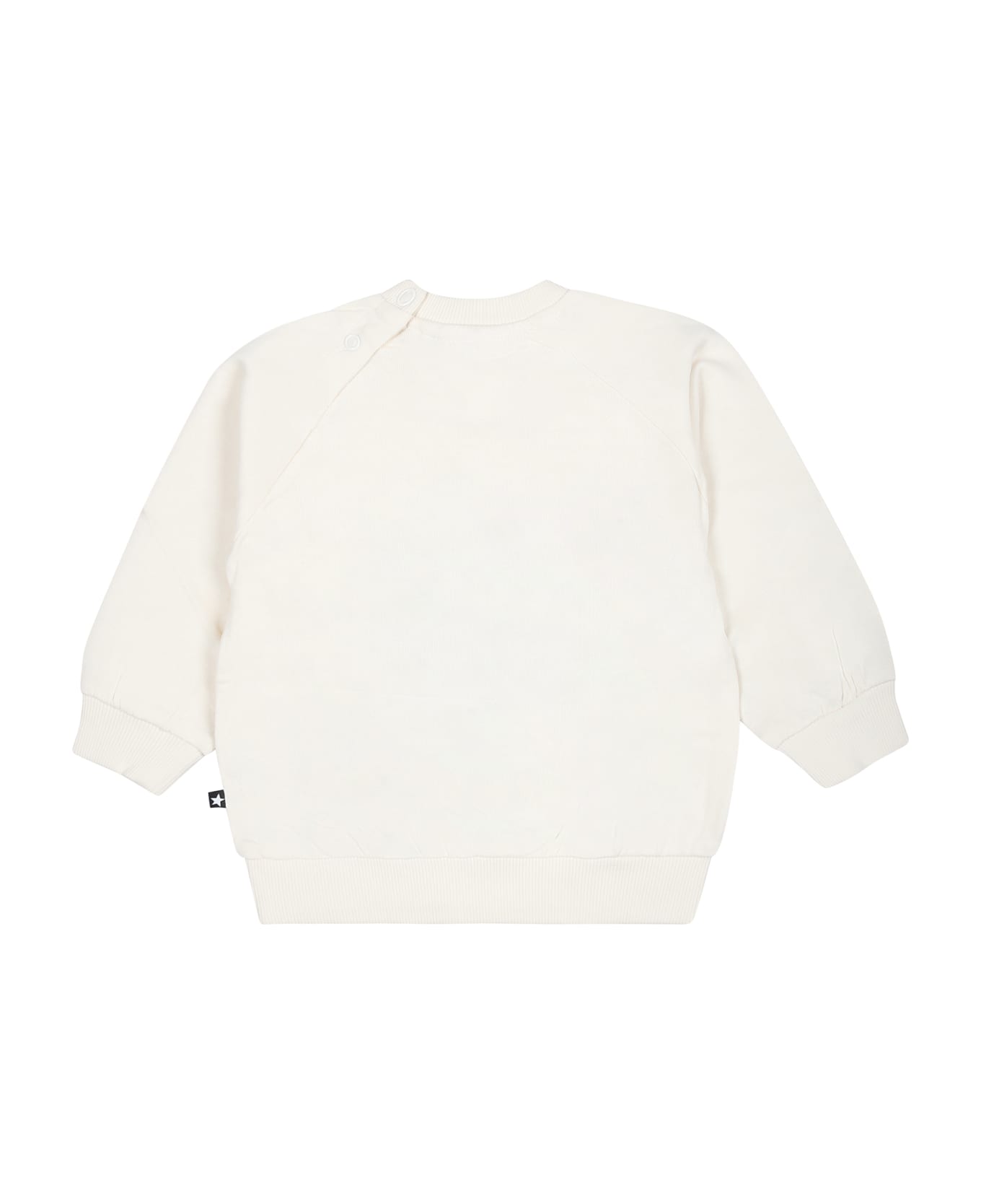 Molo White Sweatshirt For Baby Kids With Heart. - White
