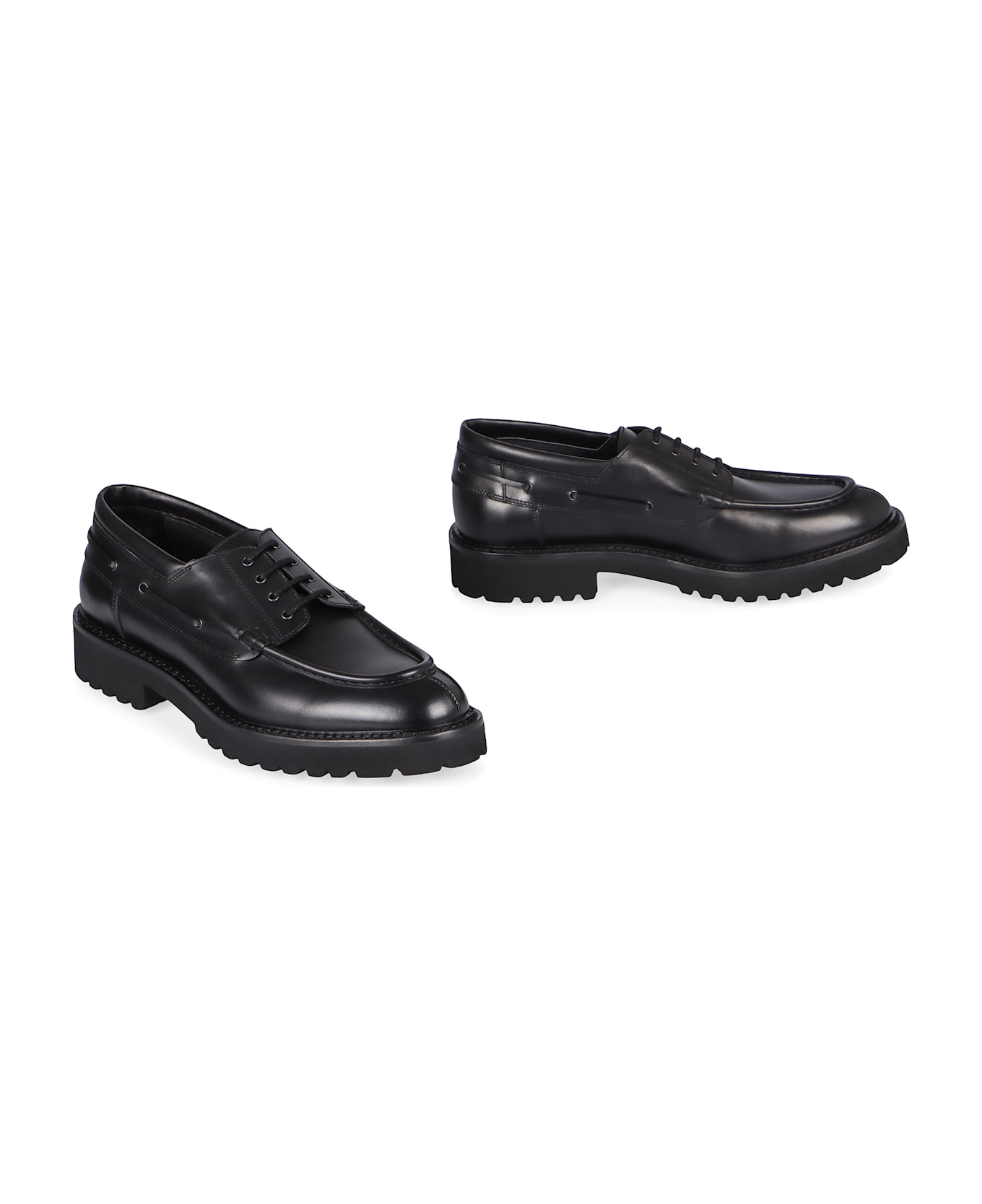 Doucal
s Leather Lace-up Shoes - black
