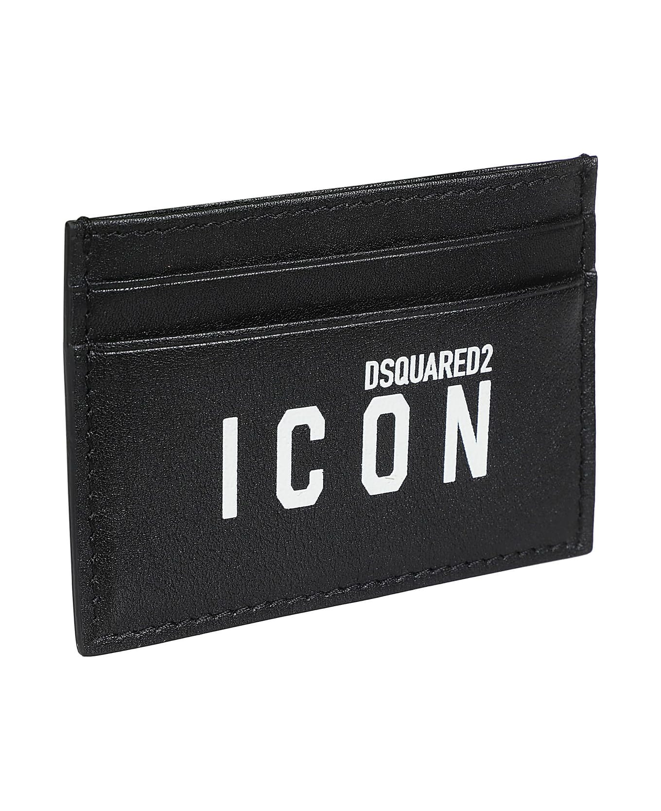 Dsquared2 Logo-printed Rectangular Card Holder - Black White