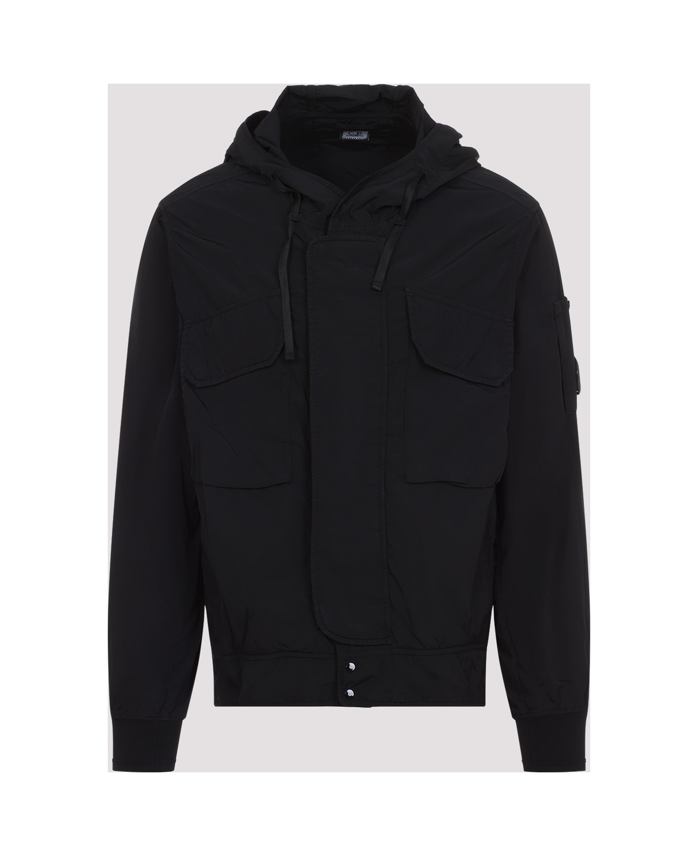 C.P. Company Chrome-r Lens Hooded Jacket - Black