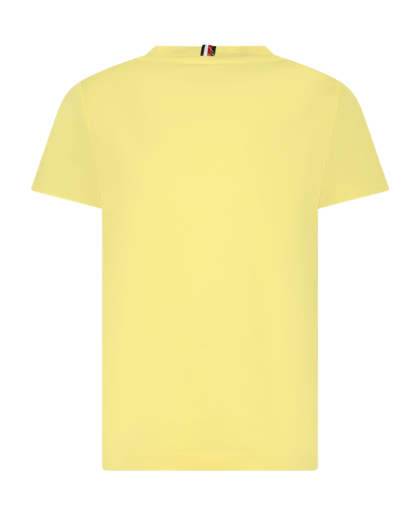 Tommy Hilfiger Yellow T-shirt For Boy With Logo - Yellow Tシャツ＆ポロシャツ
