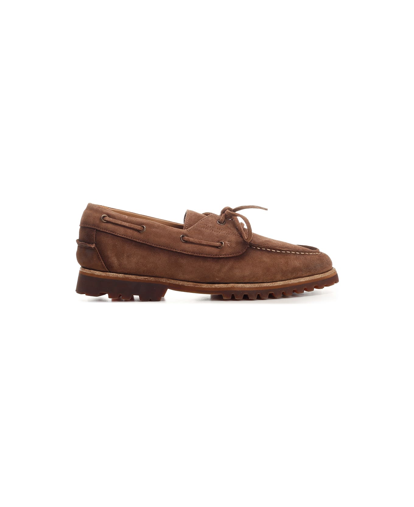 Corvari Suede Boat Shoes - Brown
