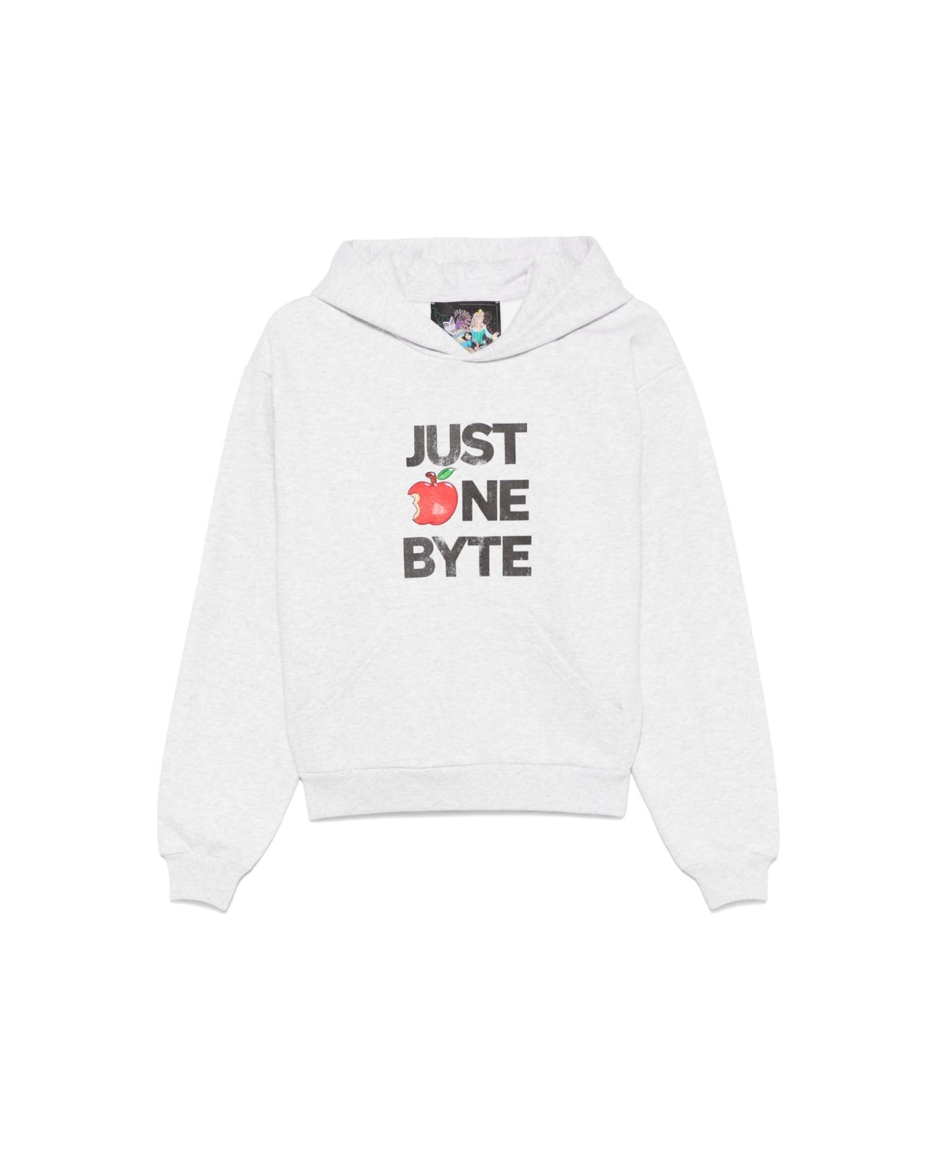 Coperni Just One Byte Cotton Hoodie - Grey