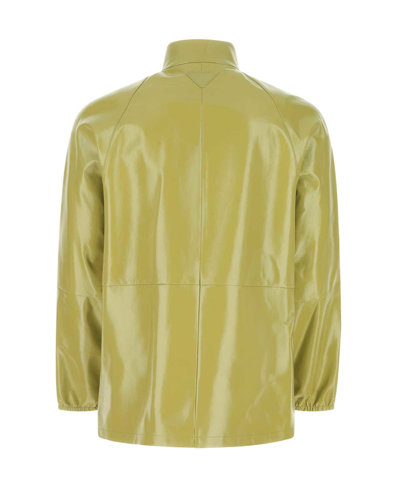 Prada Pistachio Green Nappa Leather Jacket - F0362
