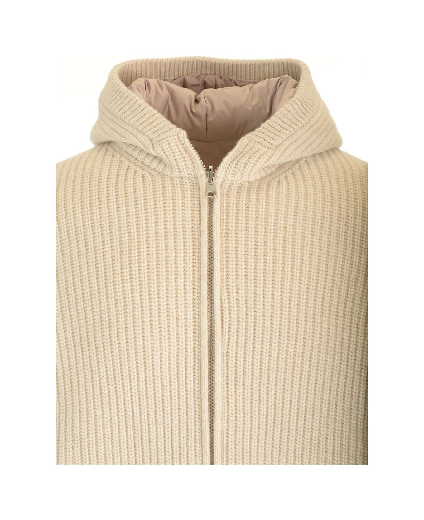 Moncler Reversible Wool Blend Sweatshirt - Beige