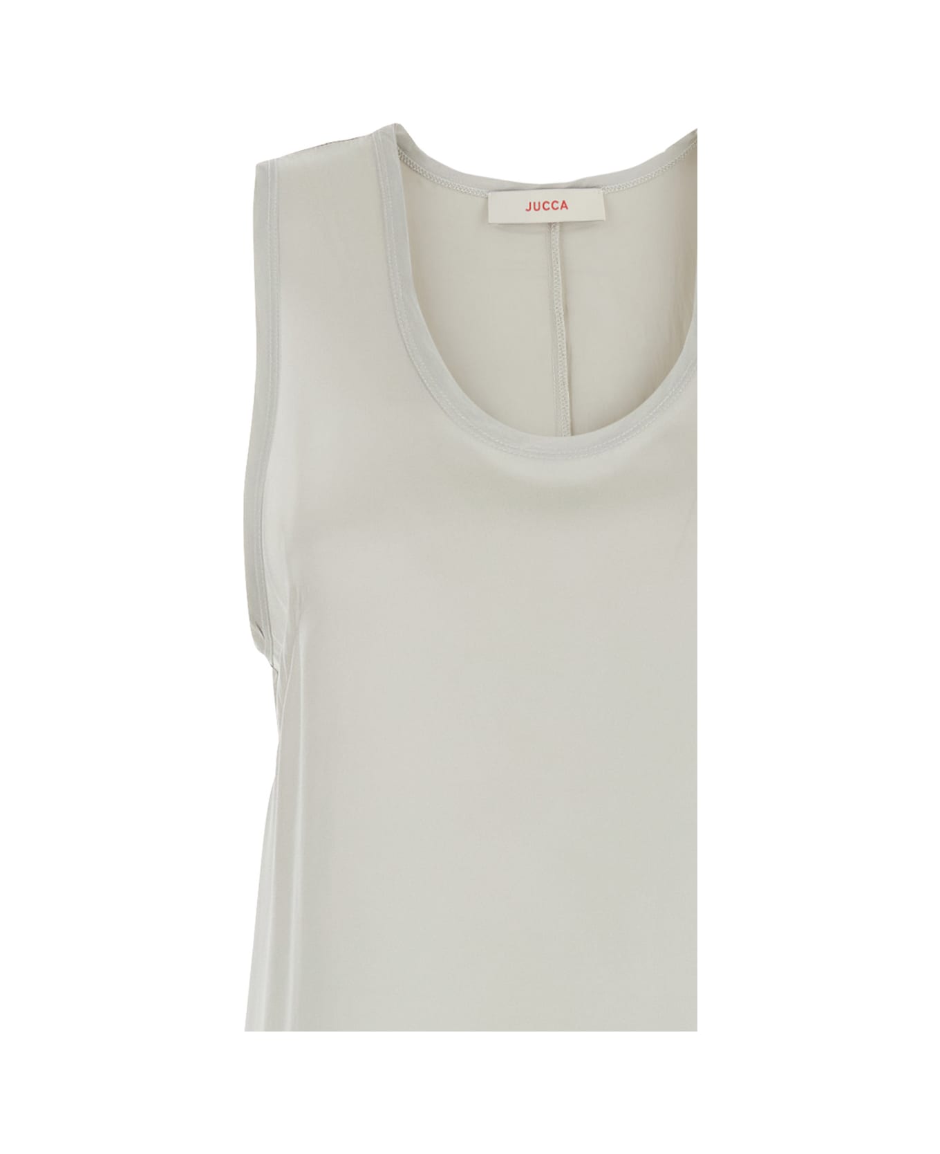 Jucca White Long Dress With U-neck And Back Closure In Viscose Blend Woman - White