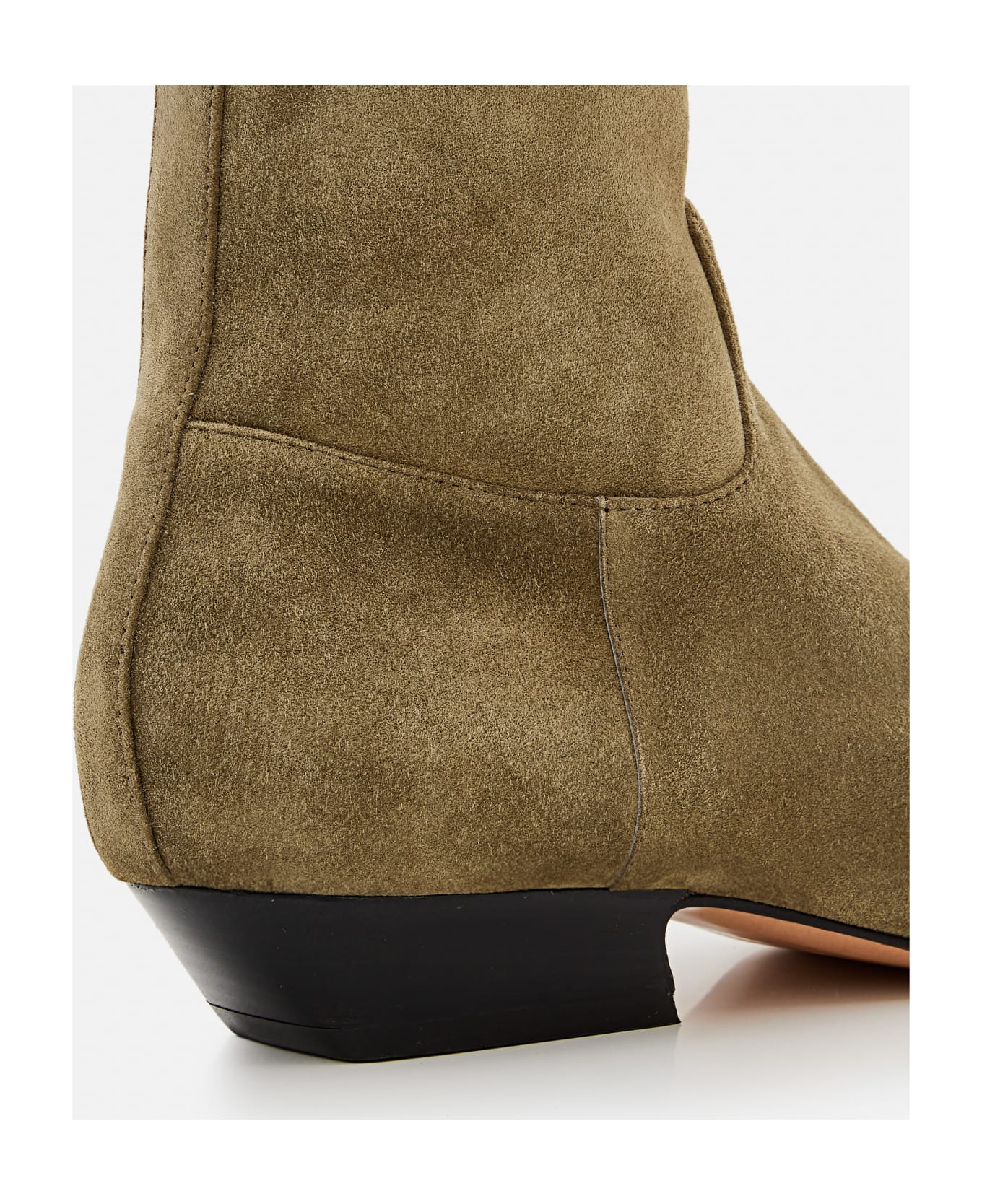 Khaite Marfa Classic Flat Ankle Boot - Khaki