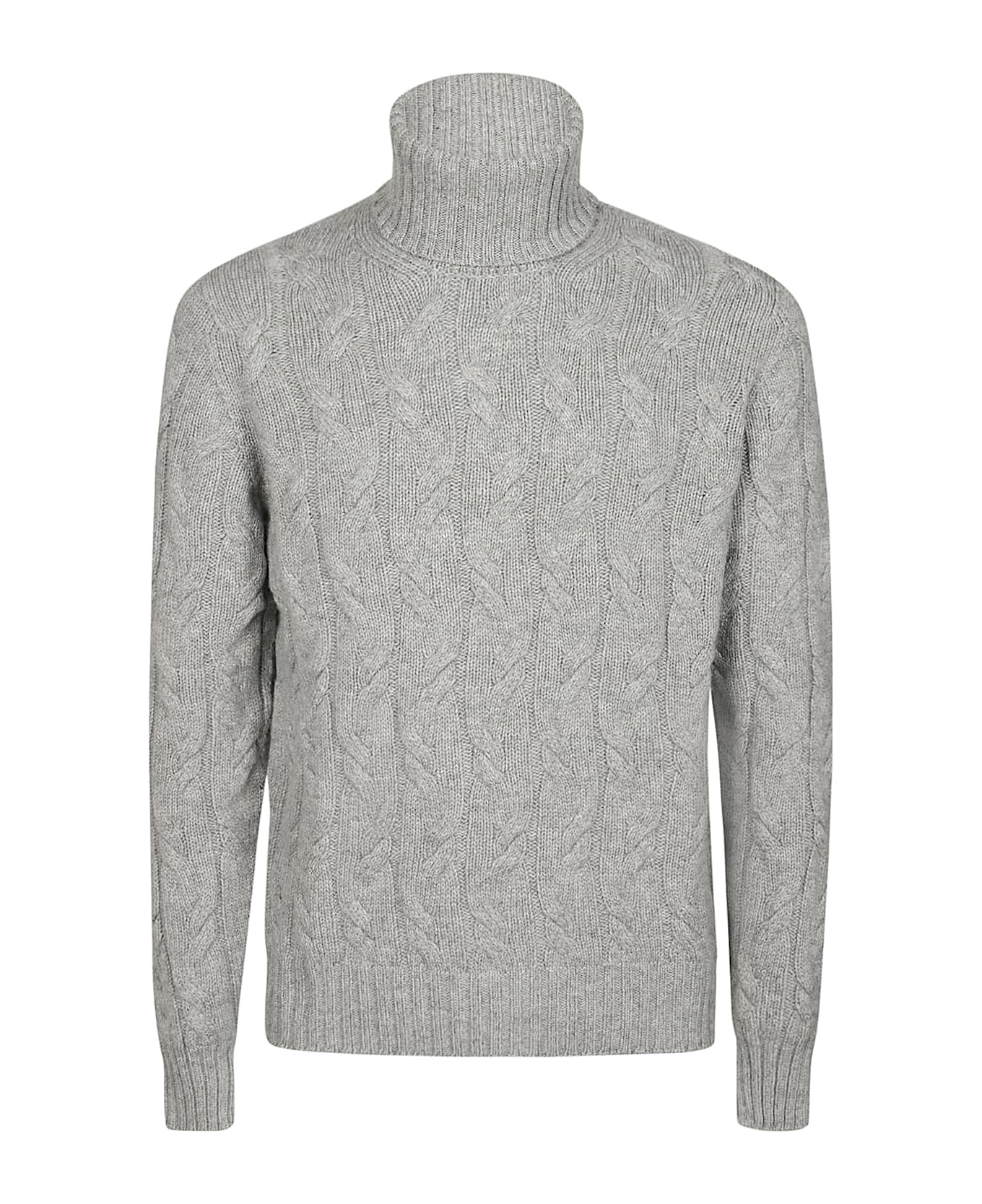Drumohr Treccia Turtleneck - Grigio Chiaro