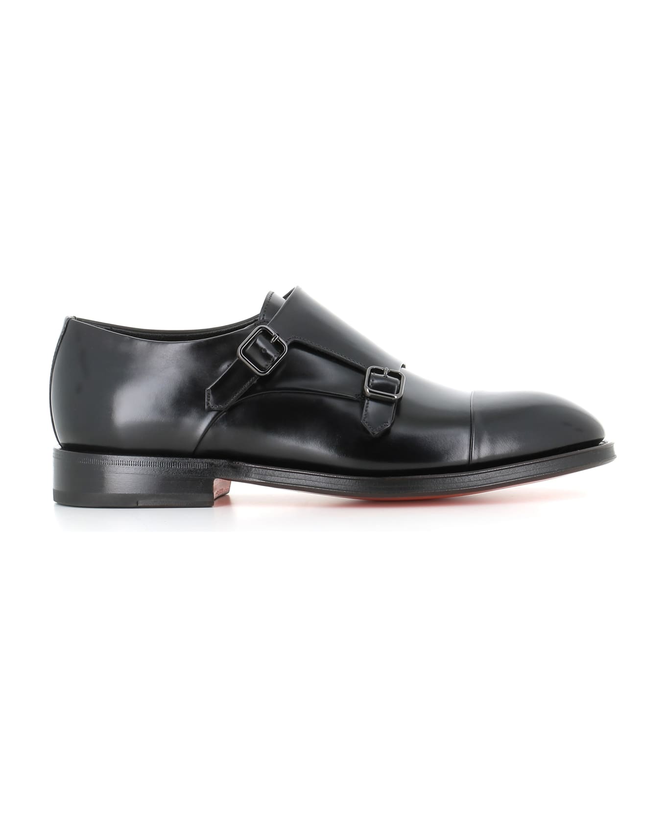 Santoni Double Monk - Black