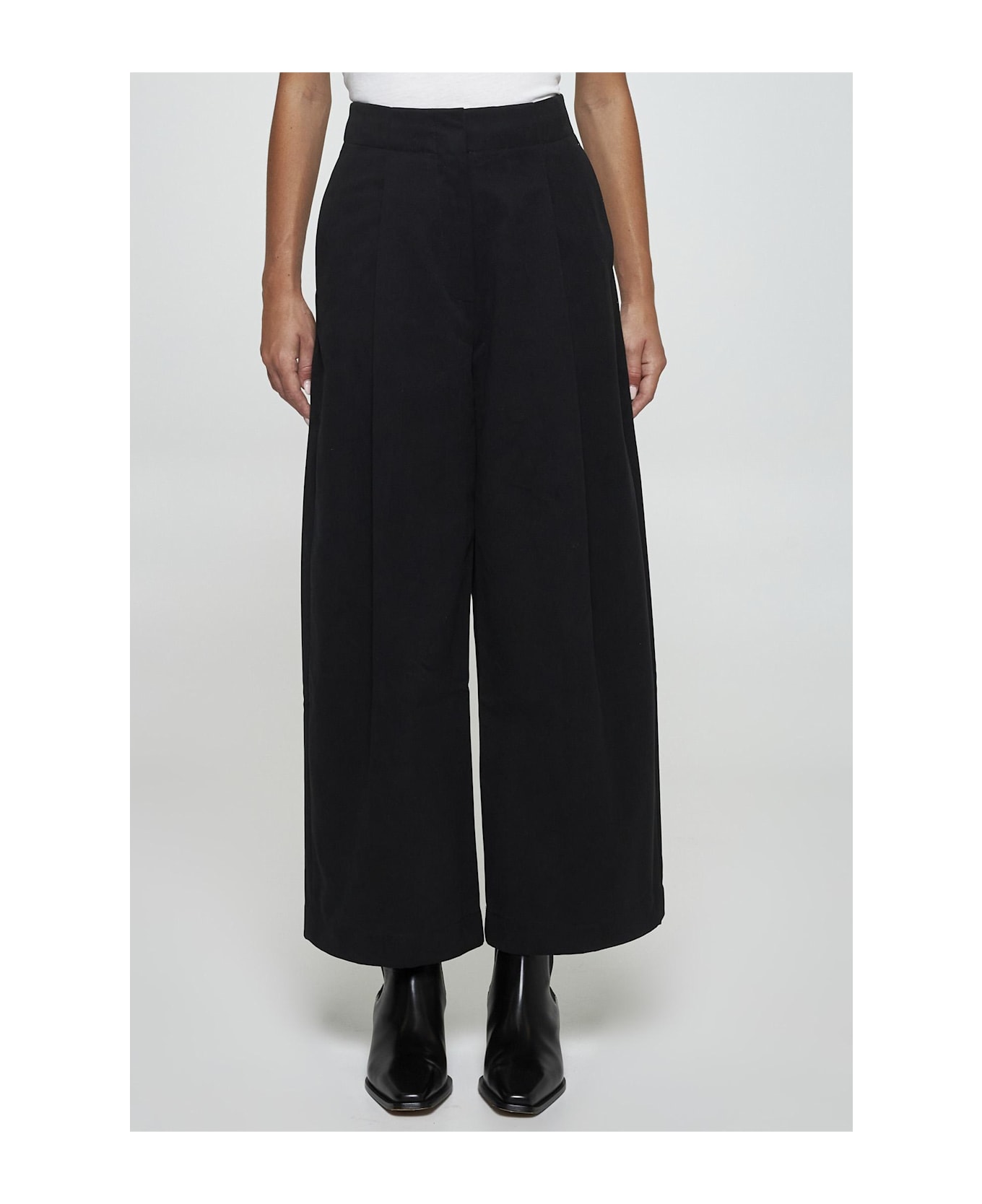 Studio Nicholson Dordoni Cotton Trousers - BLACK