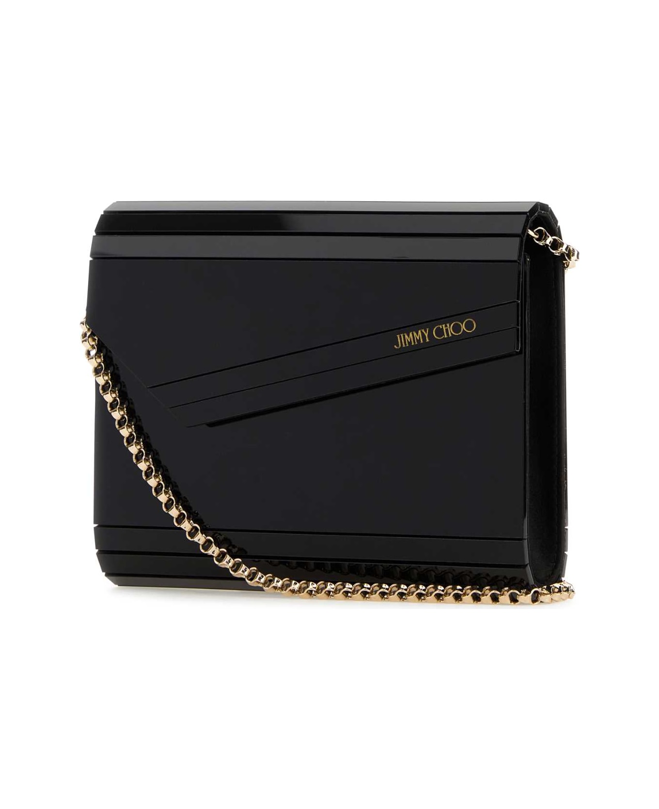 Jimmy Choo Black Acrylic Candy Clutch - BLACK